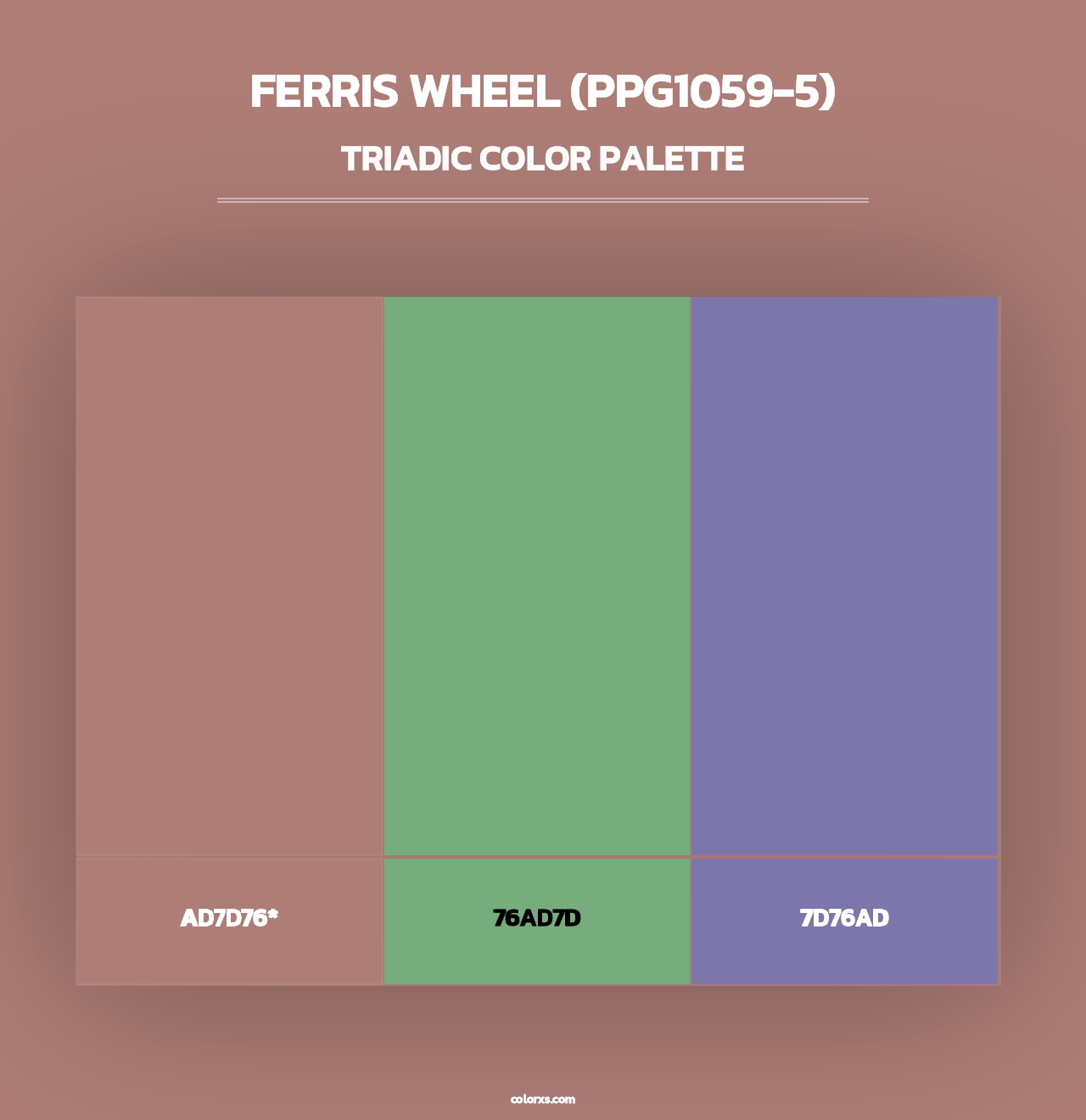 Ferris Wheel (PPG1059-5) - Triadic Color Palette