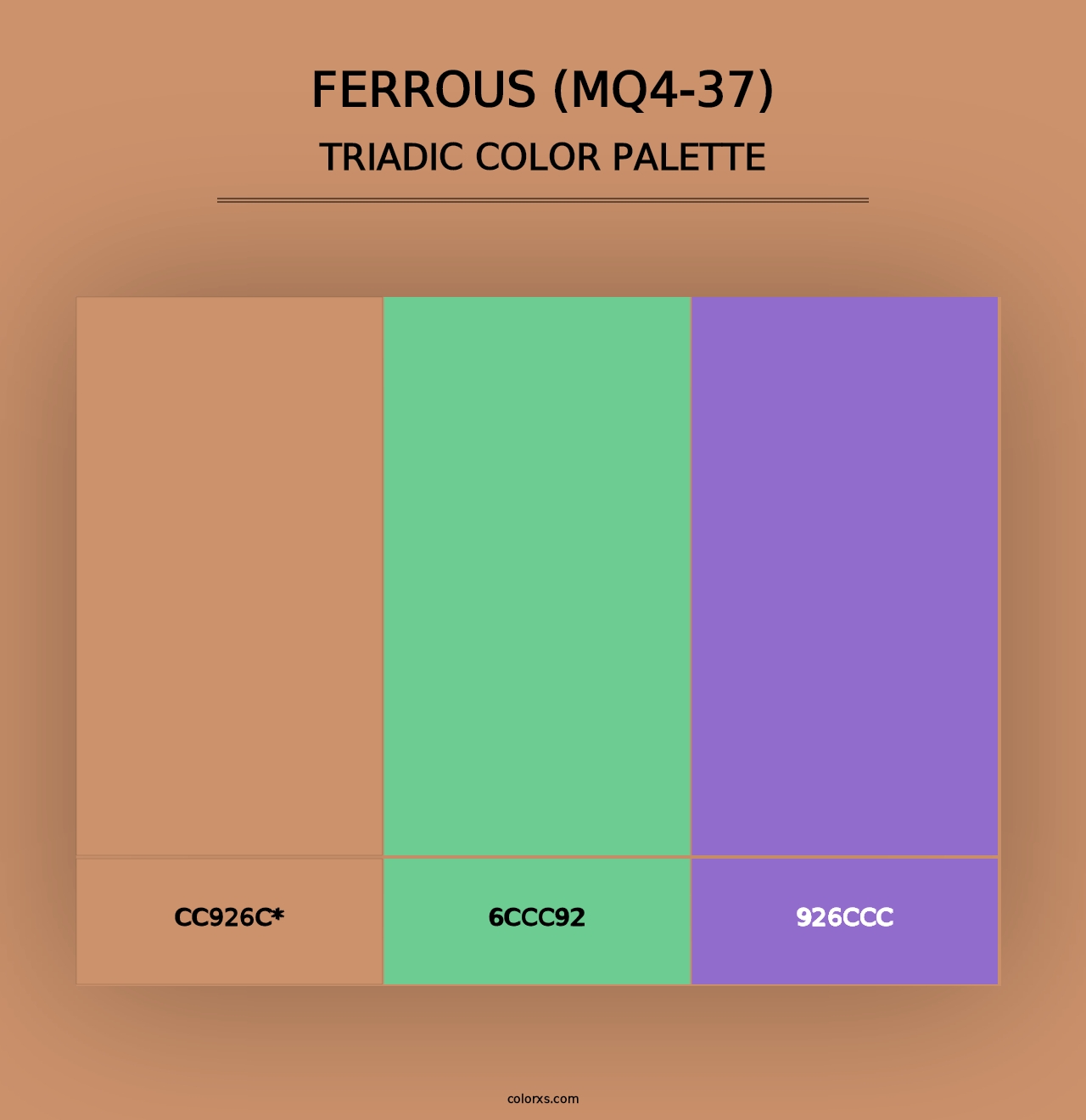 Ferrous (MQ4-37) - Triadic Color Palette