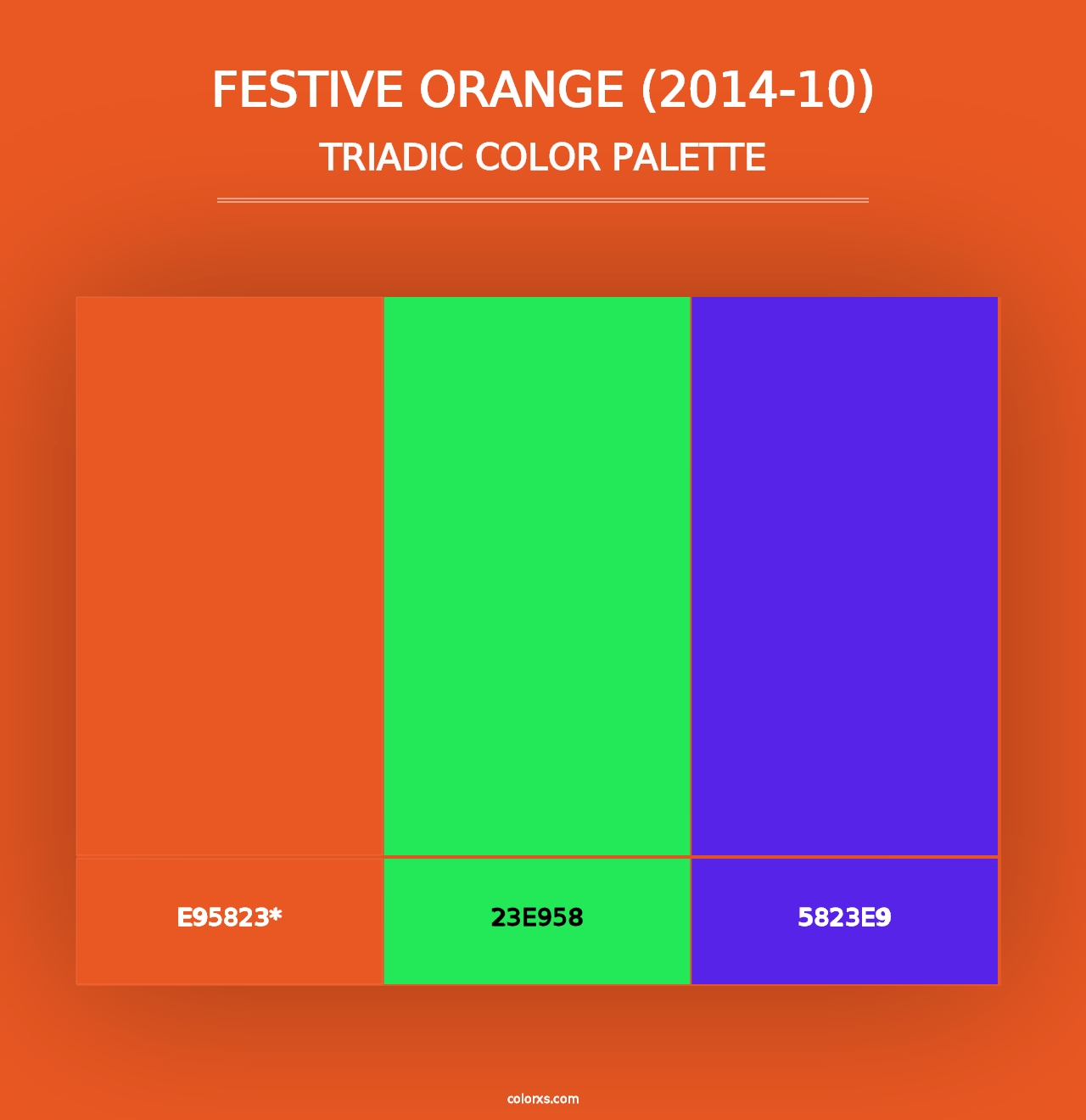 Festive Orange (2014-10) - Triadic Color Palette