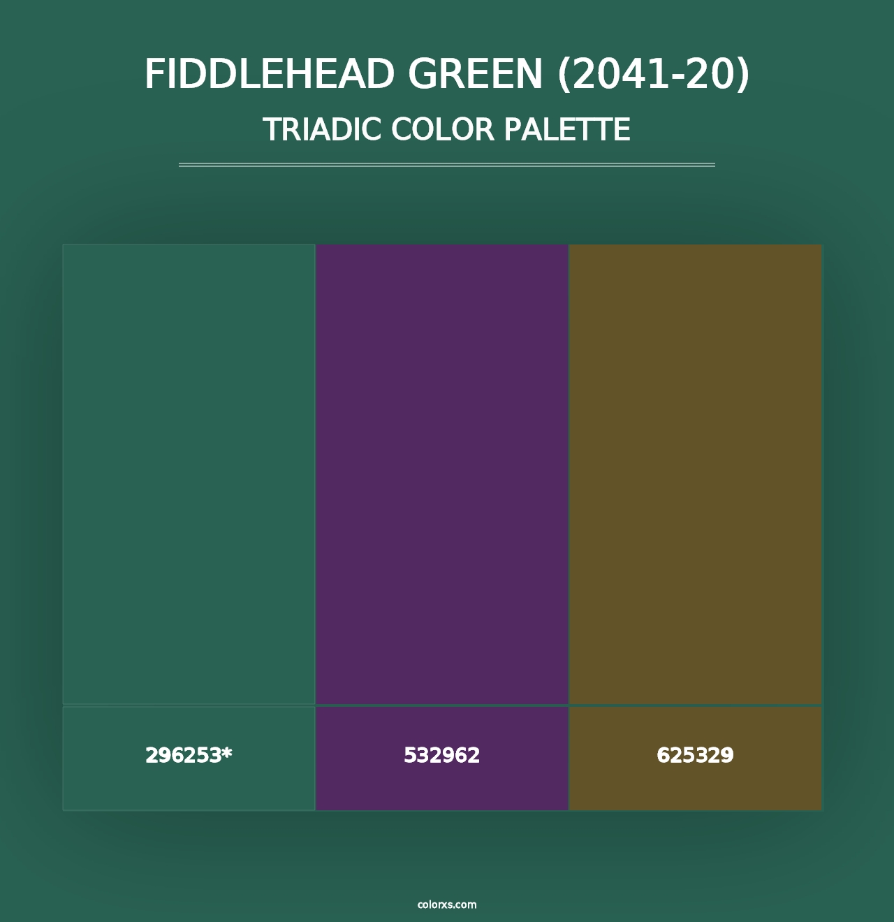 Fiddlehead Green (2041-20) - Triadic Color Palette