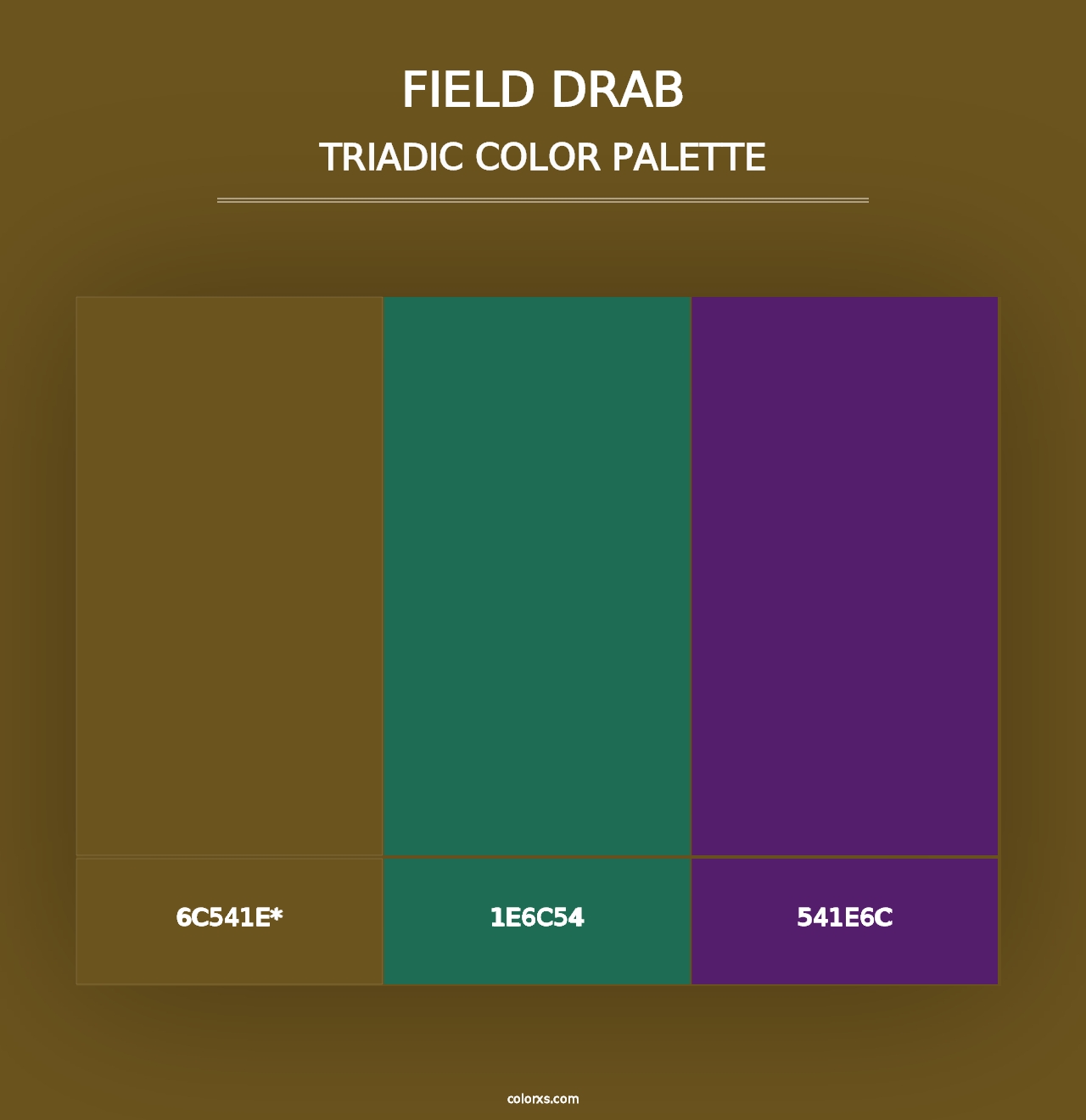 Field Drab - Triadic Color Palette