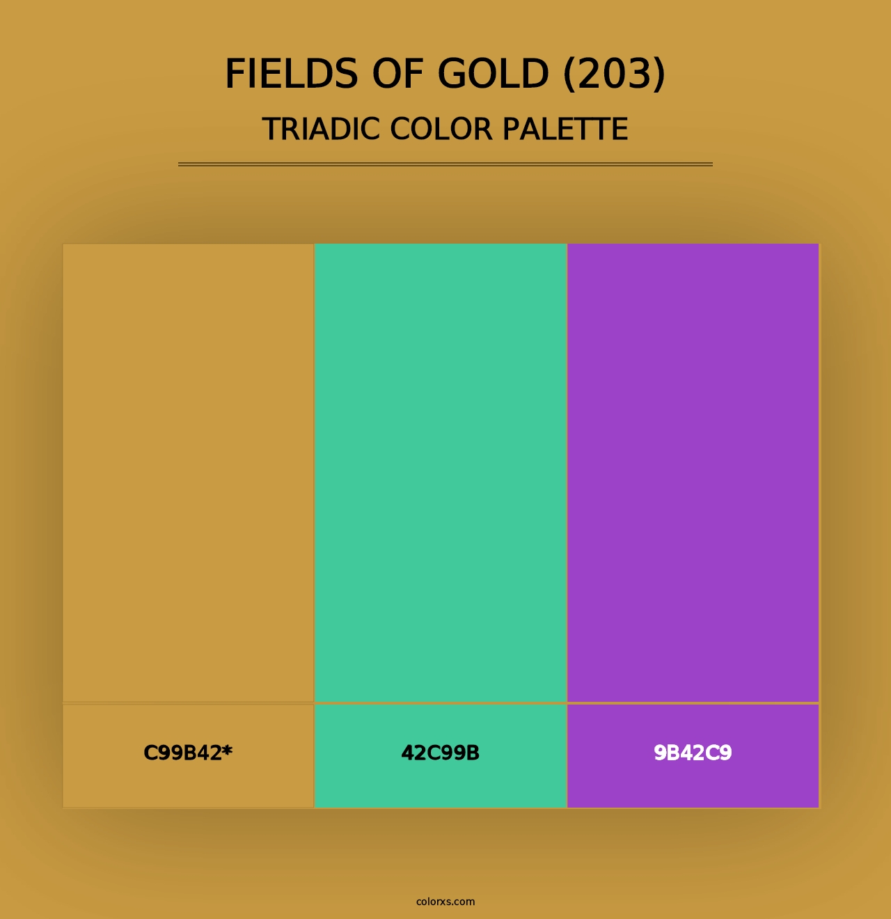 Fields of Gold (203) - Triadic Color Palette