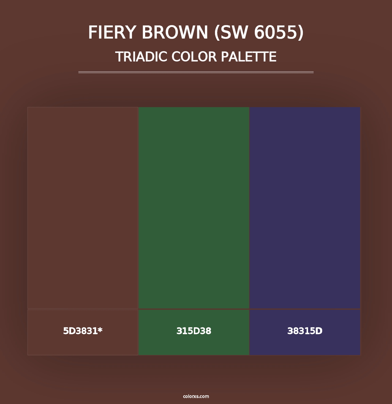 Fiery Brown (SW 6055) - Triadic Color Palette