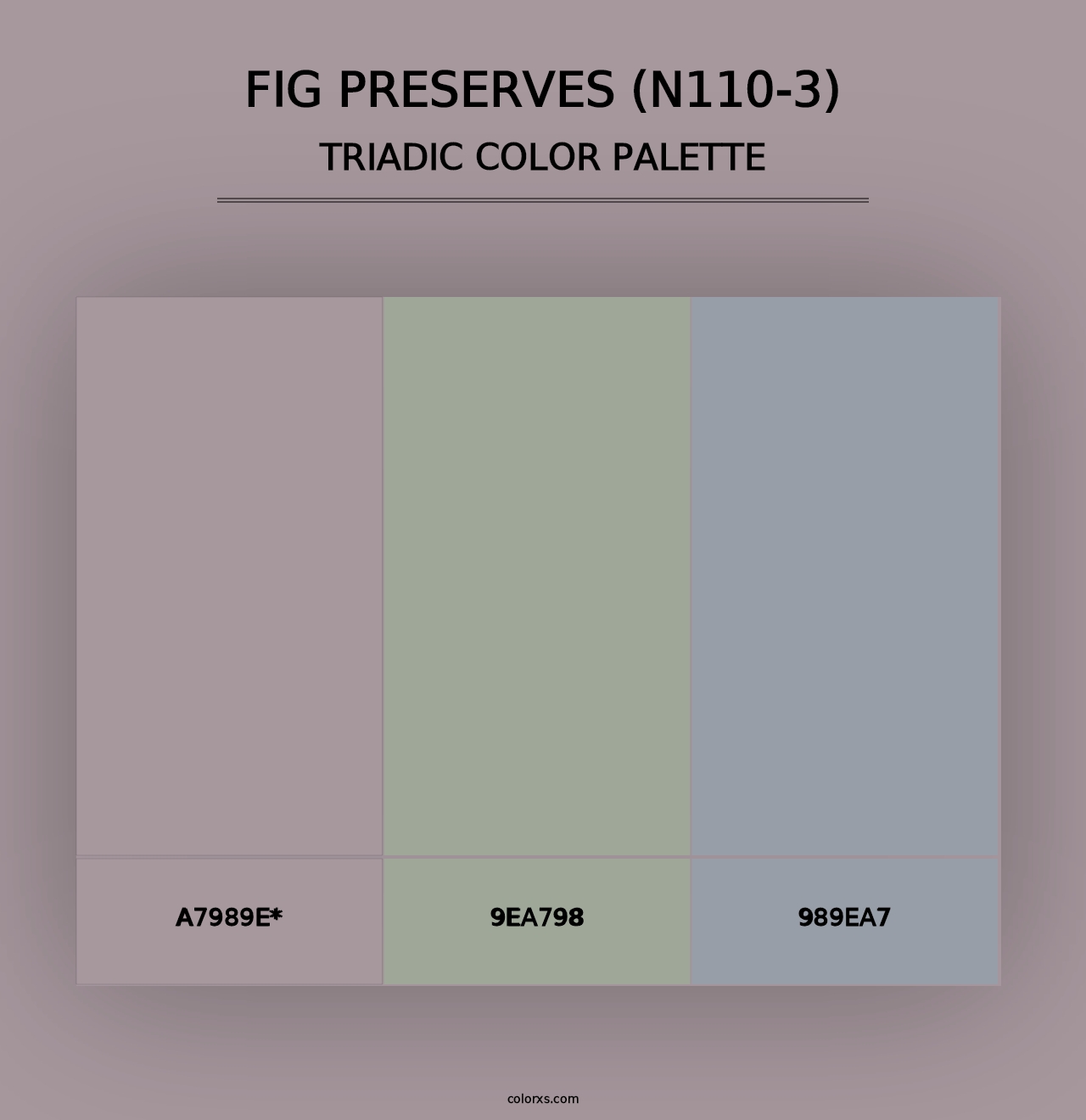 Fig Preserves (N110-3) - Triadic Color Palette