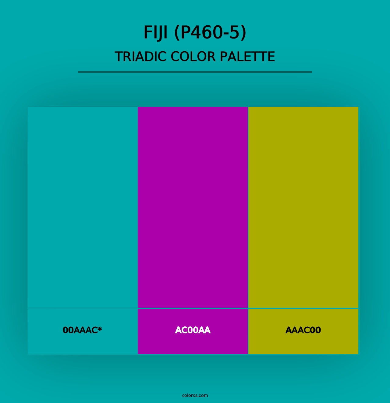 Fiji (P460-5) - Triadic Color Palette