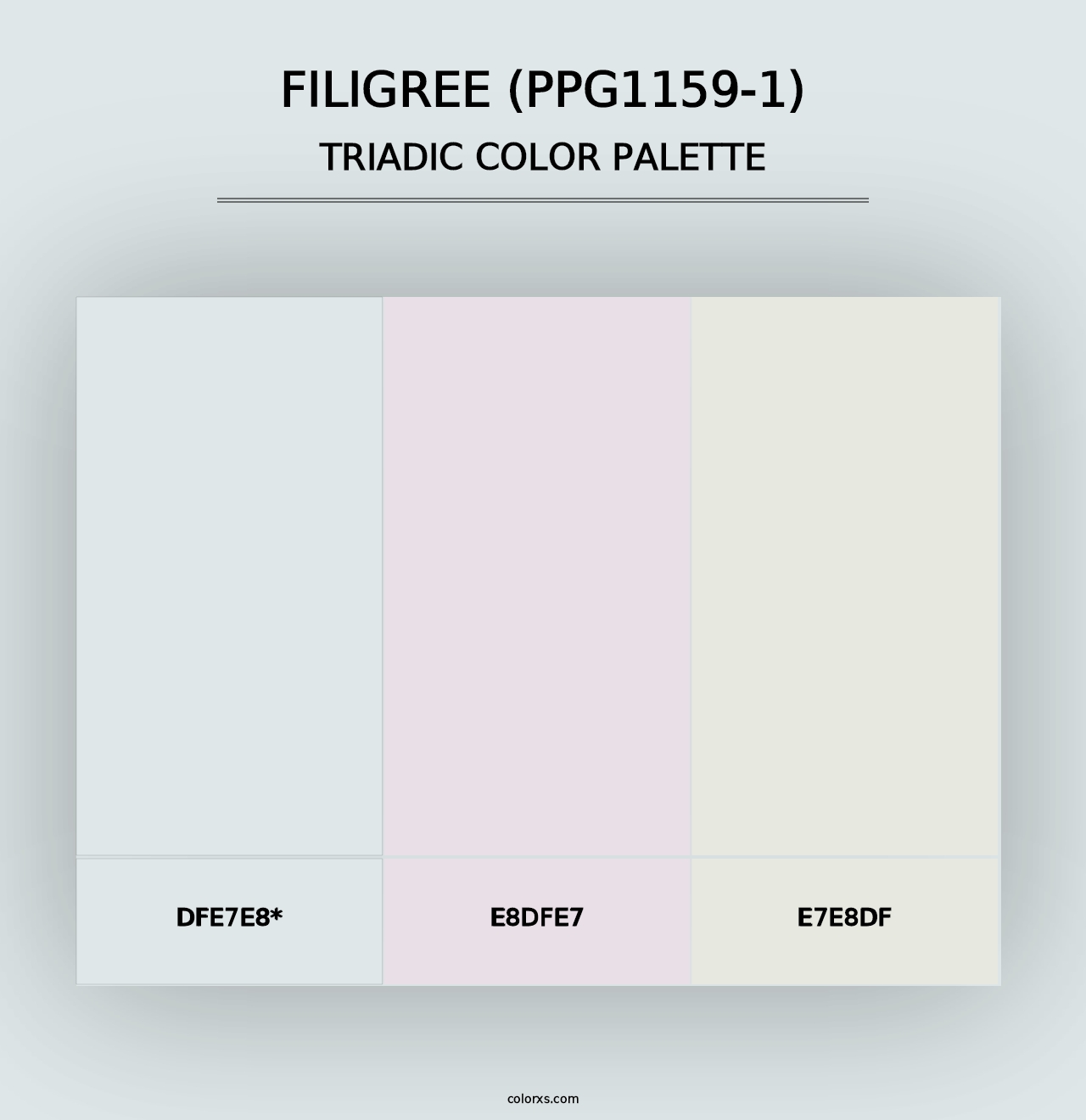 Filigree (PPG1159-1) - Triadic Color Palette