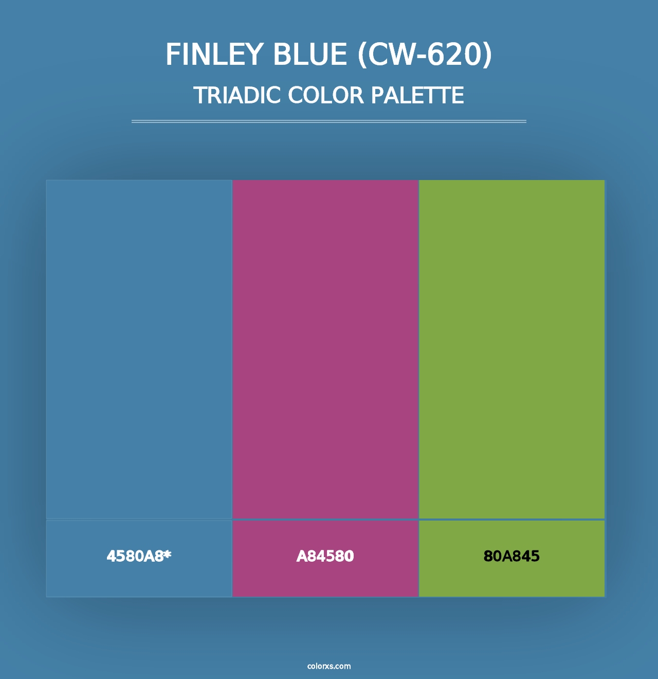 Finley Blue (CW-620) - Triadic Color Palette