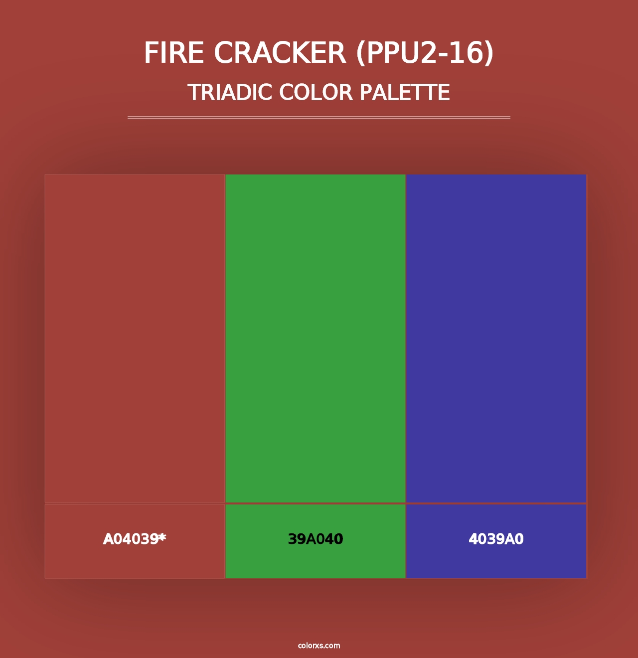 Fire Cracker (PPU2-16) - Triadic Color Palette