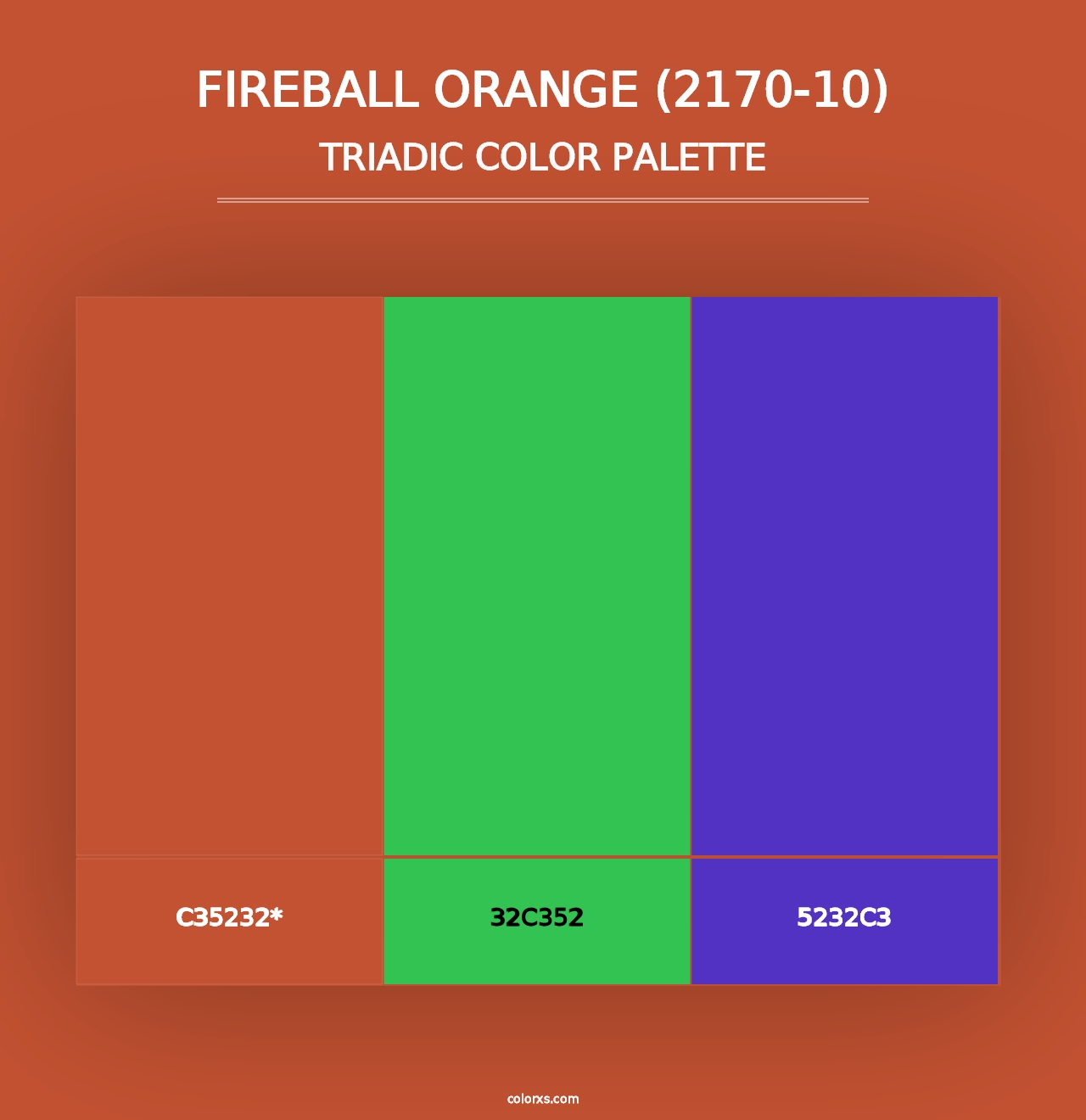 Fireball Orange (2170-10) - Triadic Color Palette