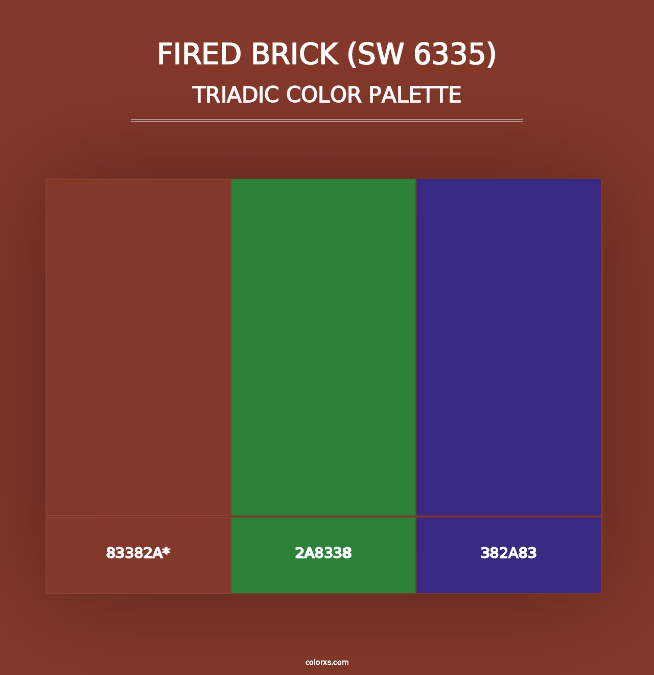 Fired Brick (SW 6335) - Triadic Color Palette