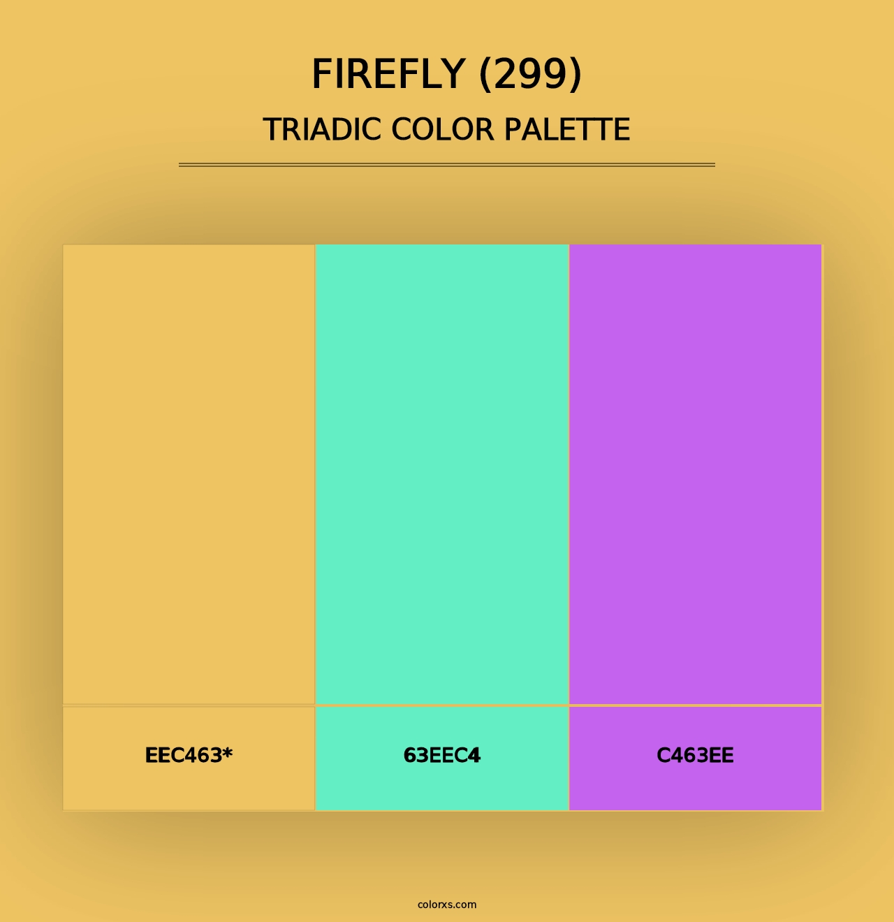 Firefly (299) - Triadic Color Palette