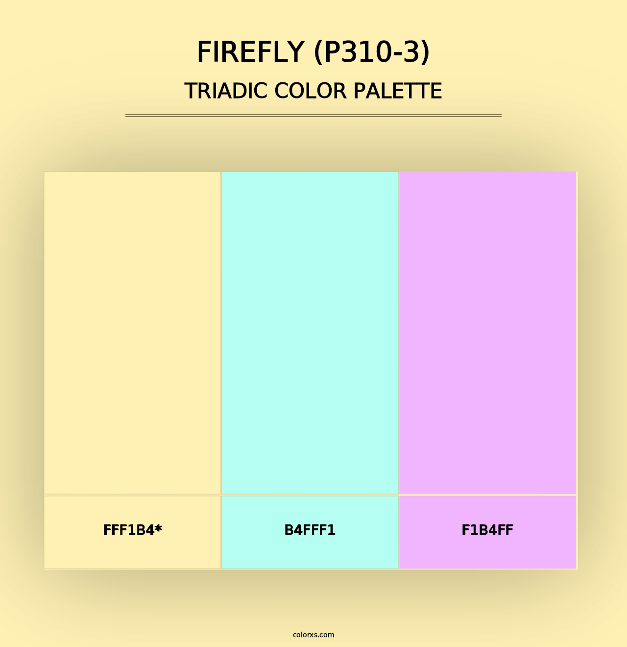 Firefly (P310-3) - Triadic Color Palette