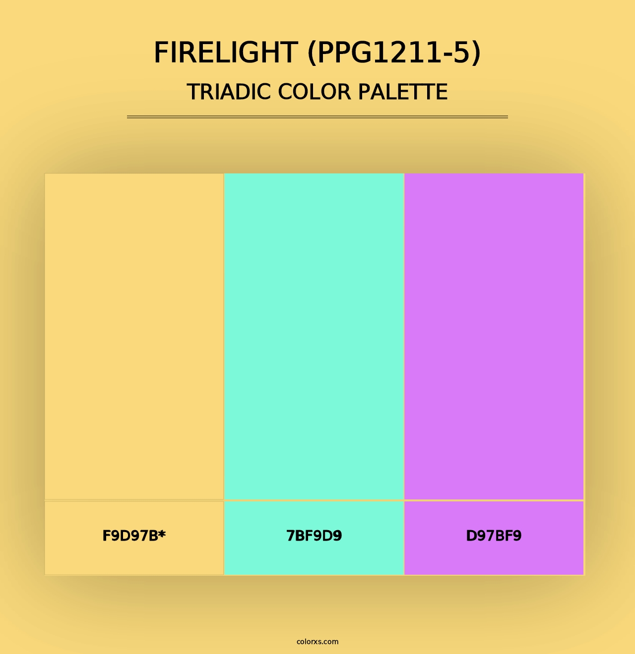 Firelight (PPG1211-5) - Triadic Color Palette