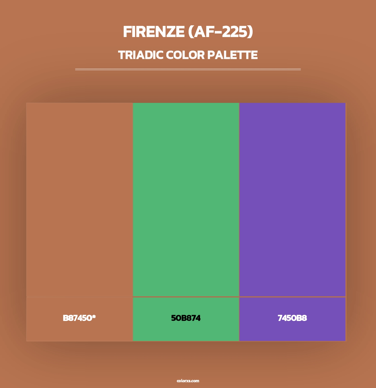 Firenze (AF-225) - Triadic Color Palette