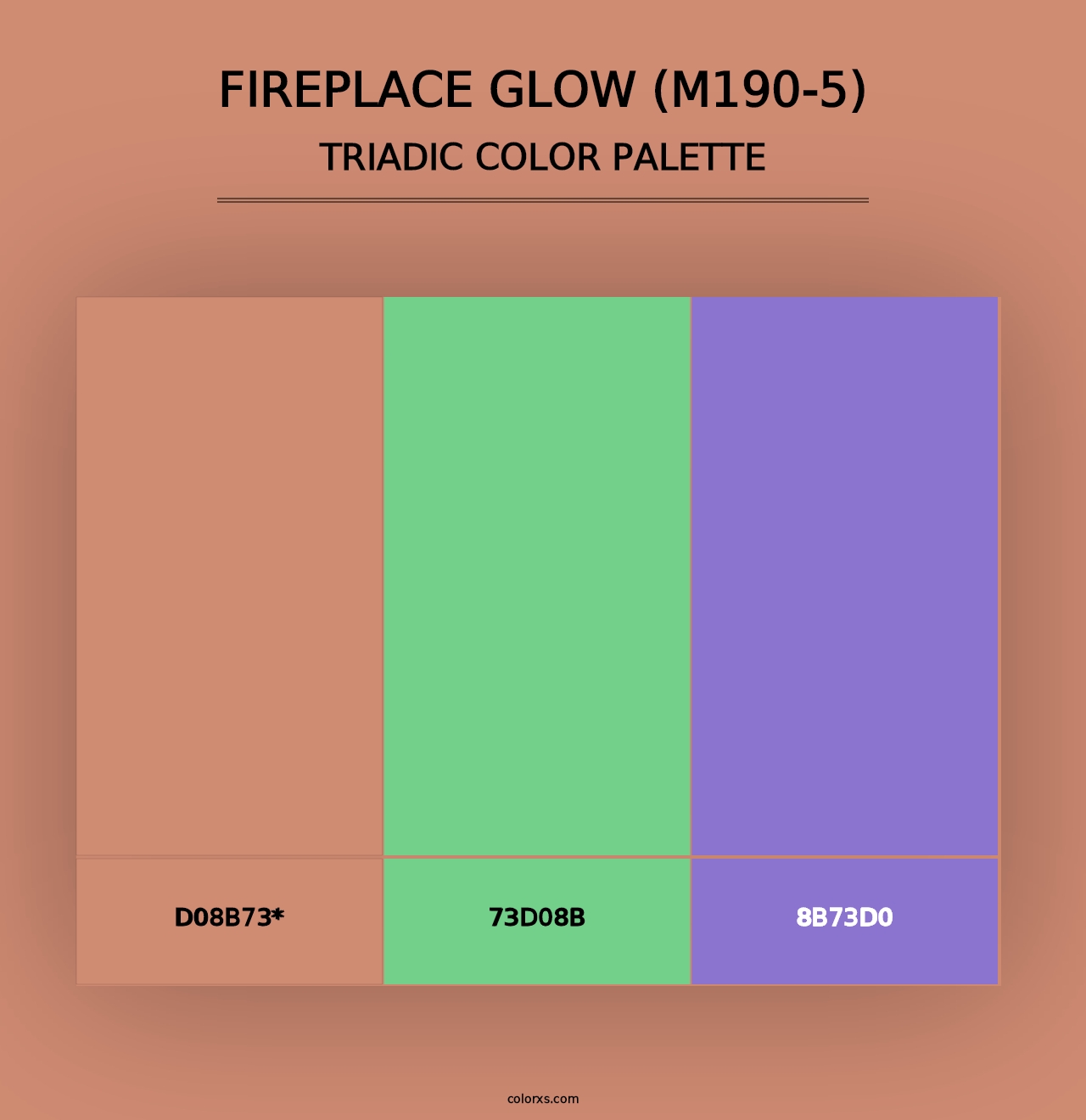 Fireplace Glow (M190-5) - Triadic Color Palette