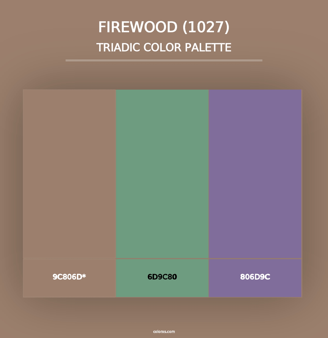 Firewood (1027) - Triadic Color Palette