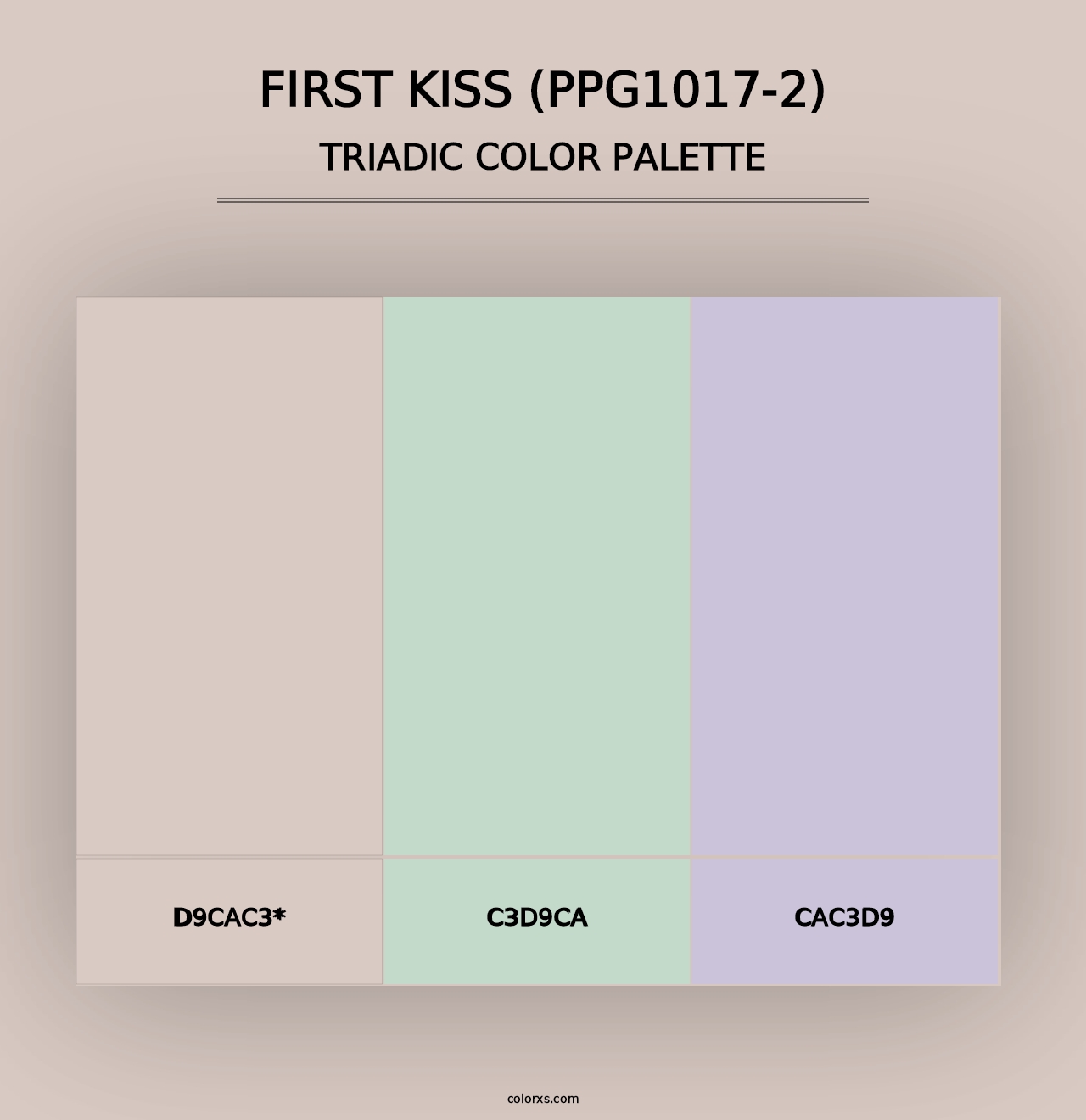 First Kiss (PPG1017-2) - Triadic Color Palette