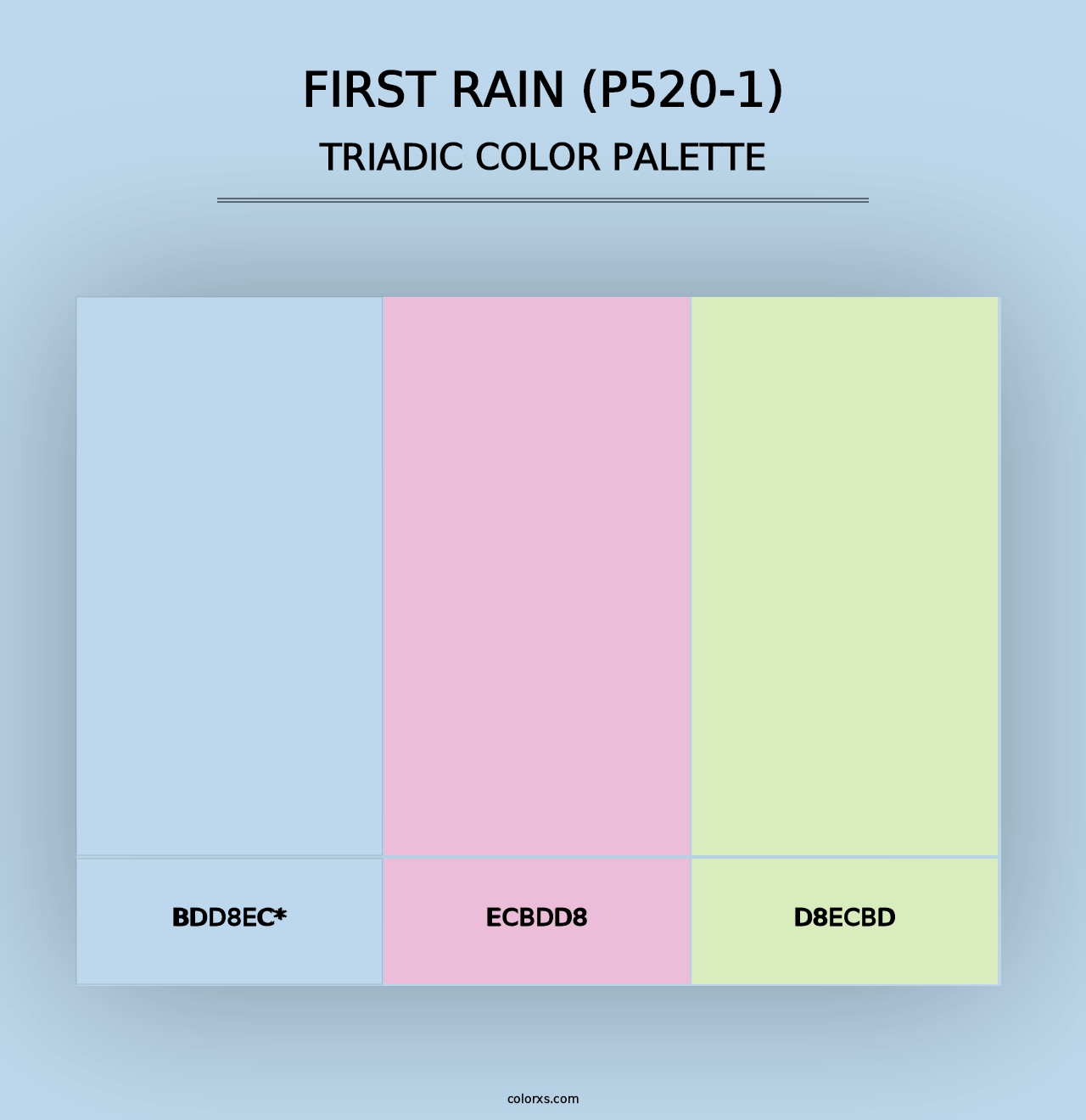 First Rain (P520-1) - Triadic Color Palette