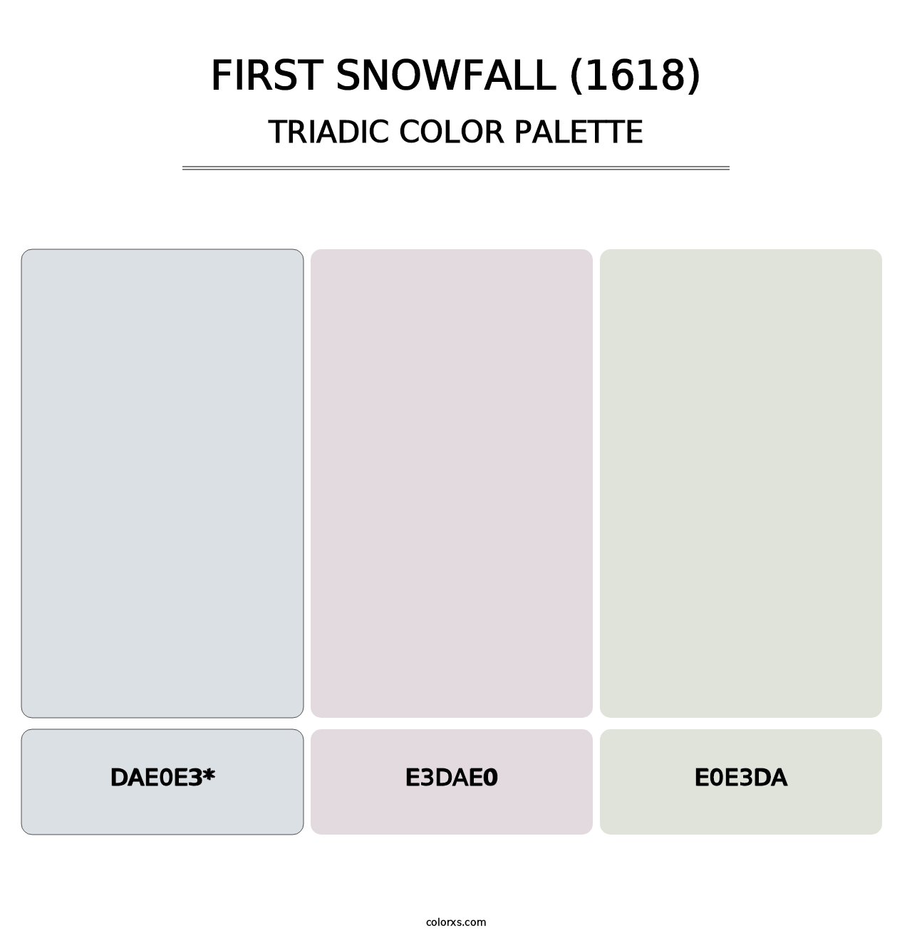 First Snowfall (1618) - Triadic Color Palette