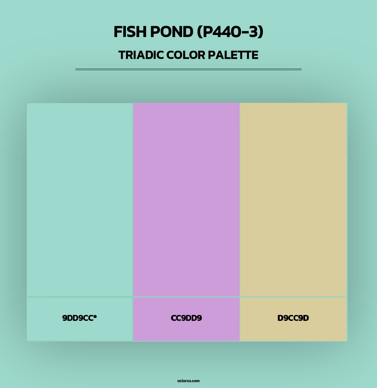 Fish Pond (P440-3) - Triadic Color Palette