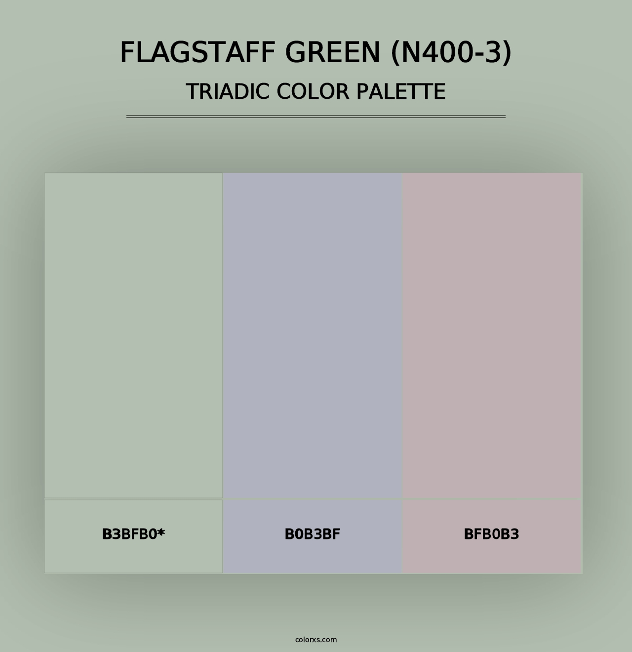 Flagstaff Green (N400-3) - Triadic Color Palette