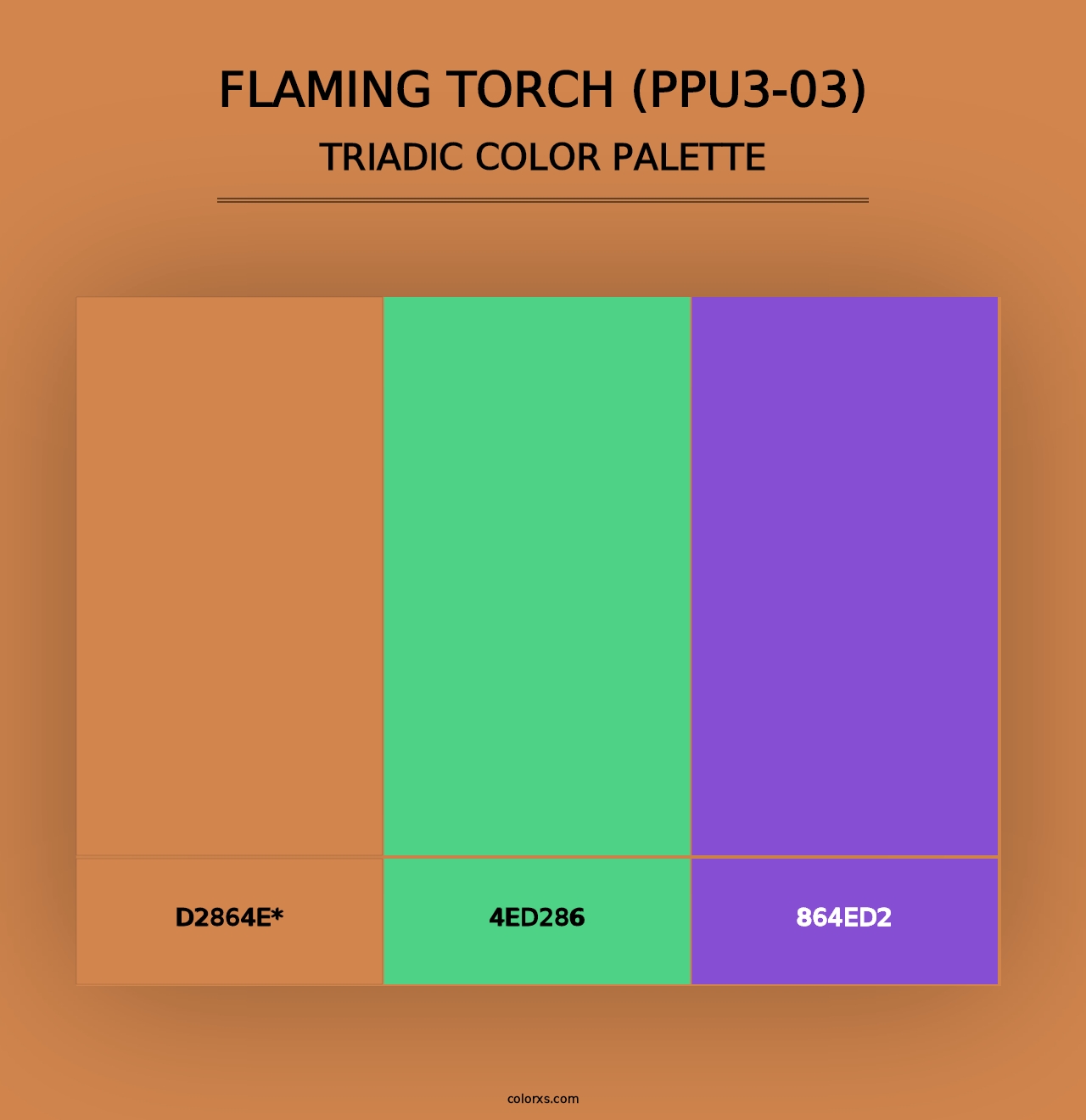 Flaming Torch (PPU3-03) - Triadic Color Palette