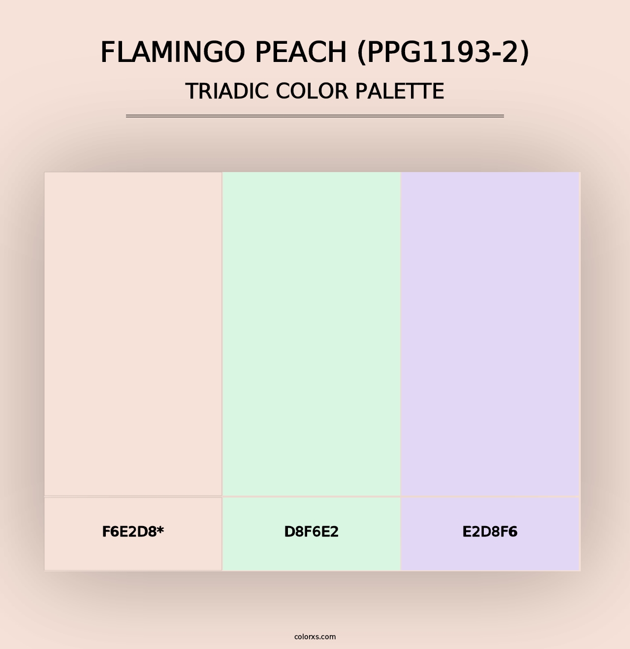 Flamingo Peach (PPG1193-2) - Triadic Color Palette