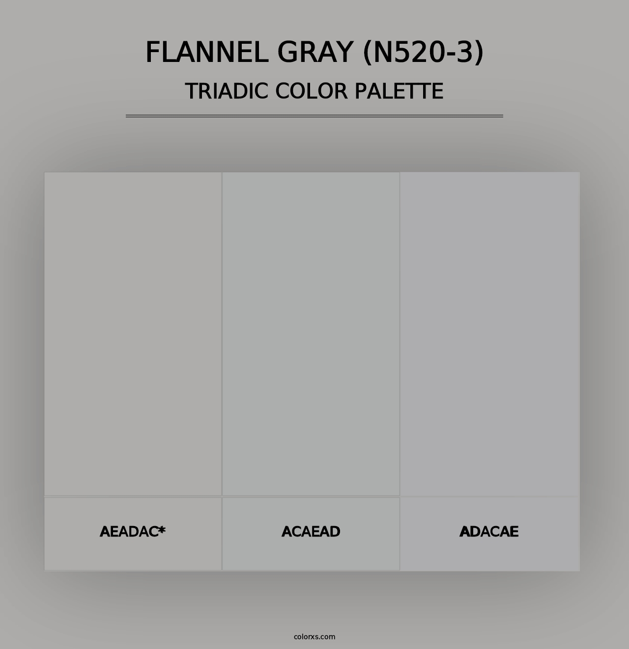 Flannel Gray (N520-3) - Triadic Color Palette