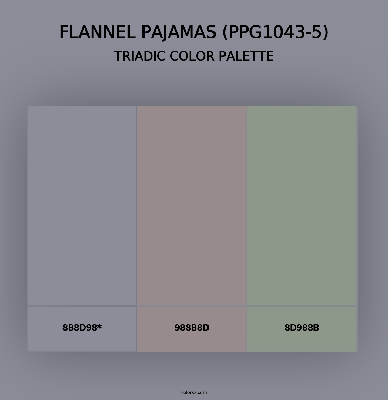 Flannel Pajamas (PPG1043-5) - Triadic Color Palette