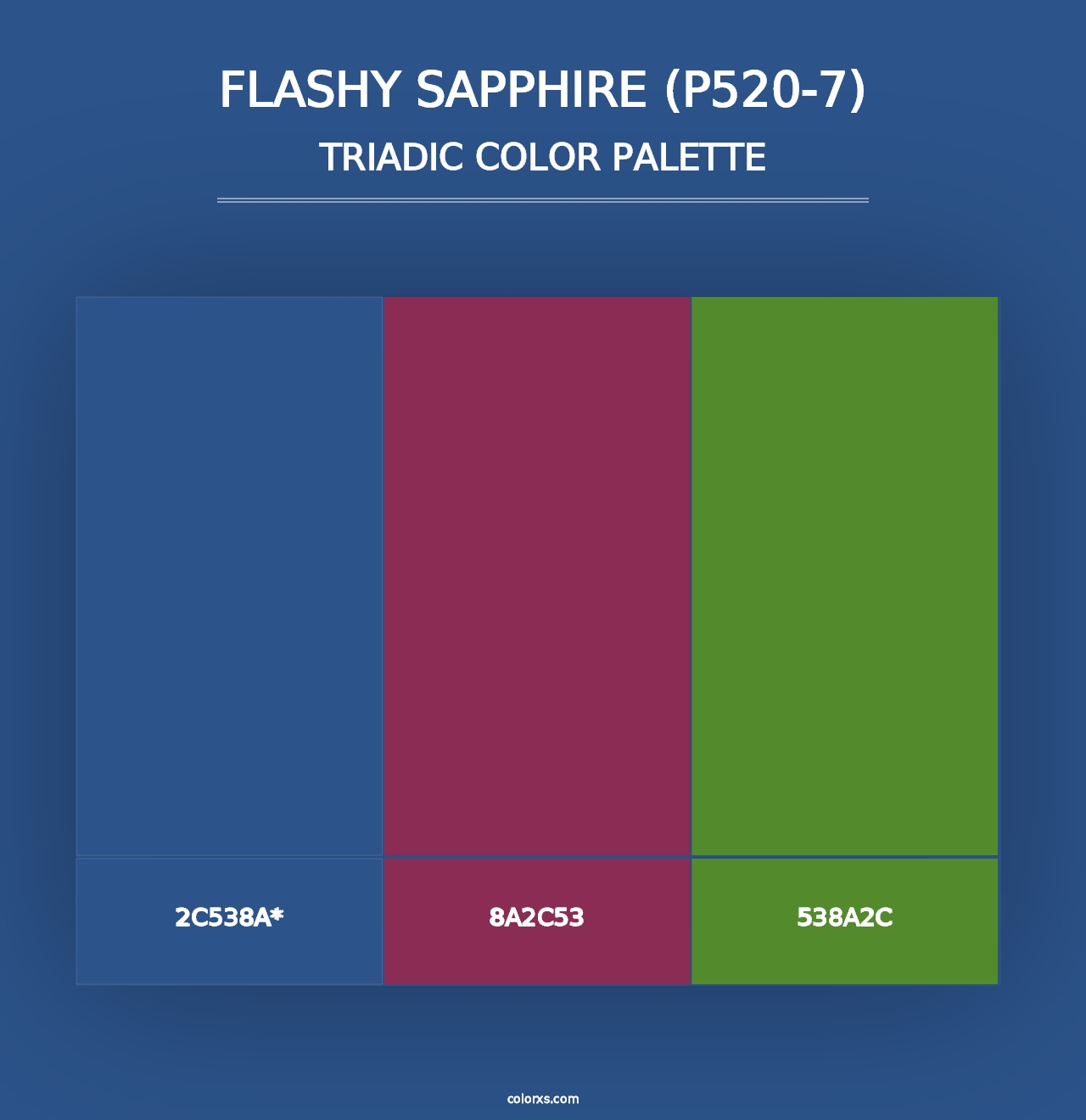 Flashy Sapphire (P520-7) - Triadic Color Palette