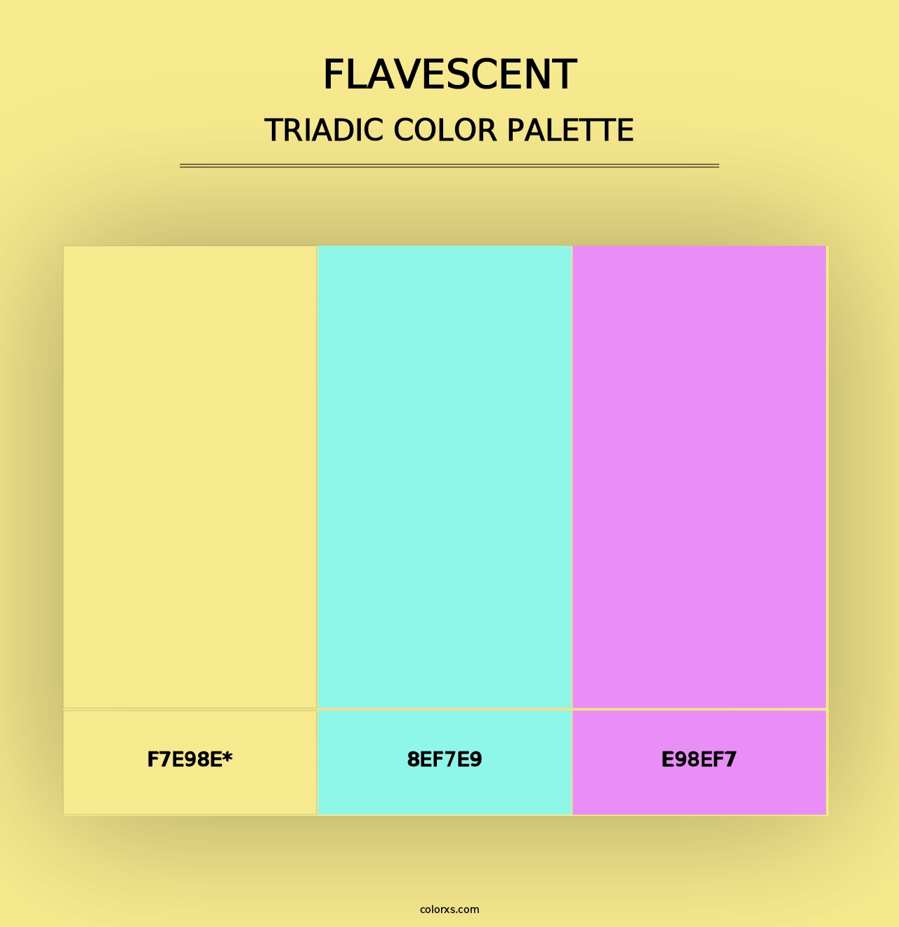 Flavescent - Triadic Color Palette