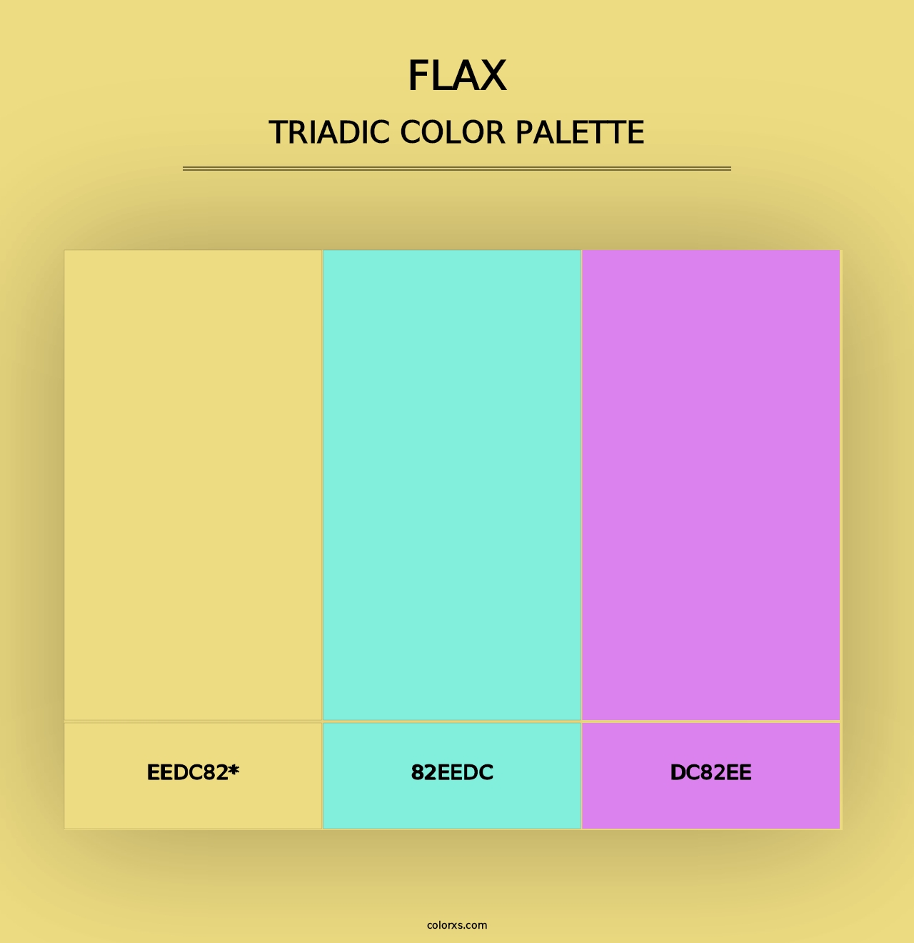 Flax - Triadic Color Palette