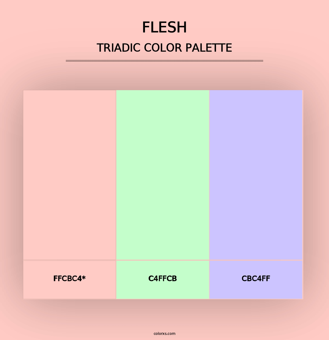 Flesh - Triadic Color Palette