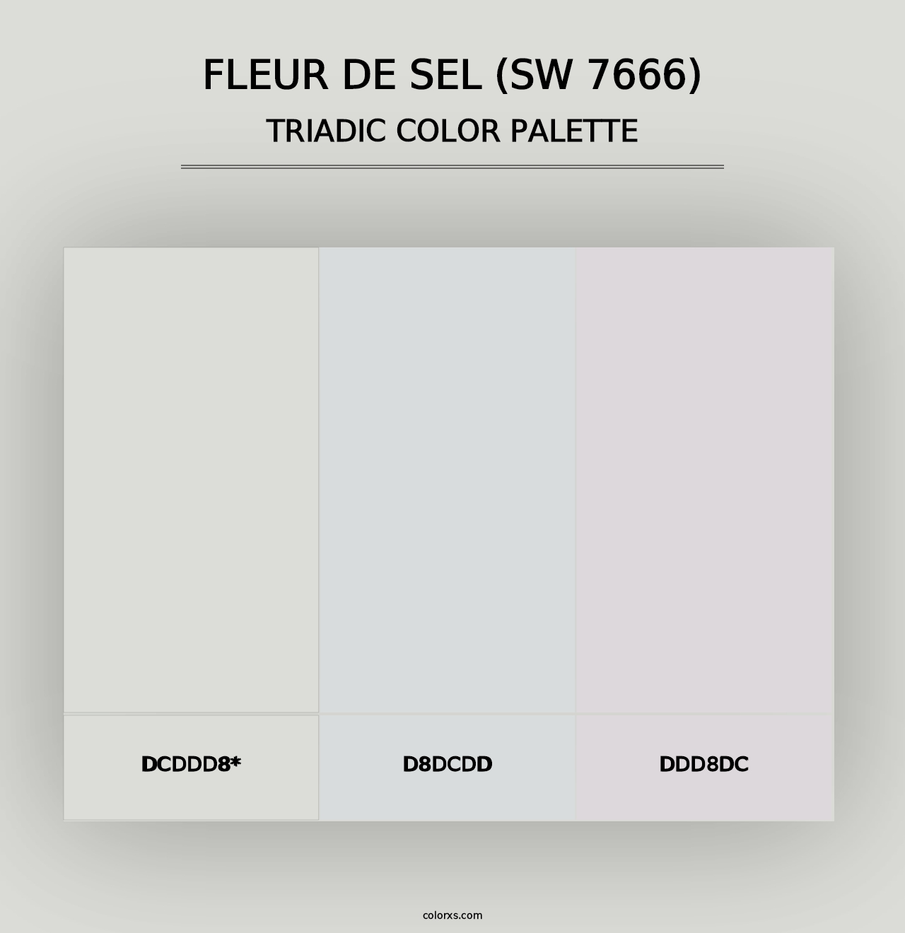 Fleur de Sel (SW 7666) - Triadic Color Palette