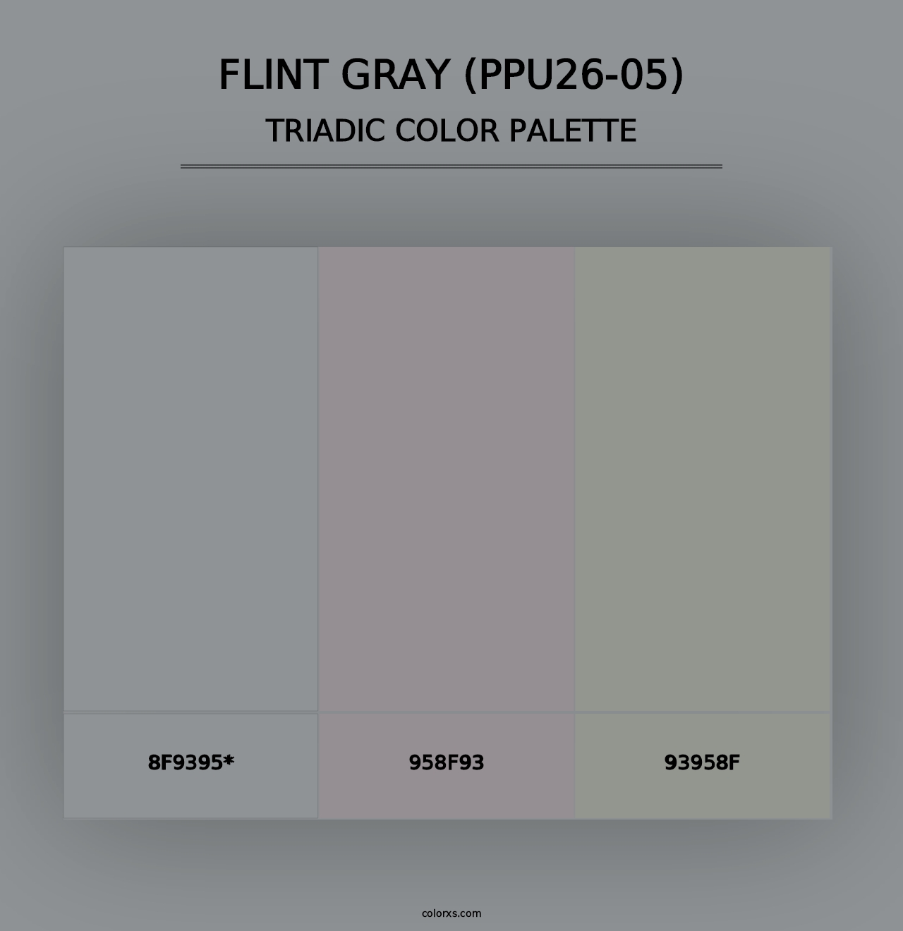 Flint Gray (PPU26-05) - Triadic Color Palette