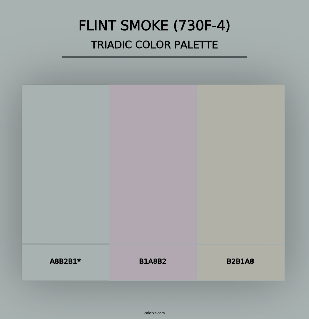 Flint Smoke (730F-4) - Triadic Color Palette