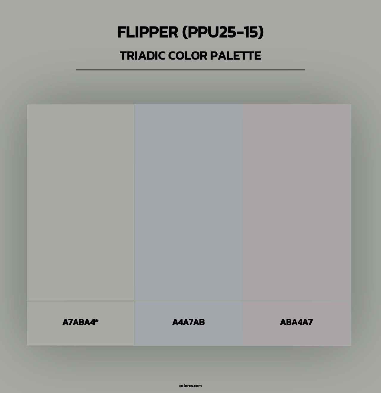 Flipper (PPU25-15) - Triadic Color Palette