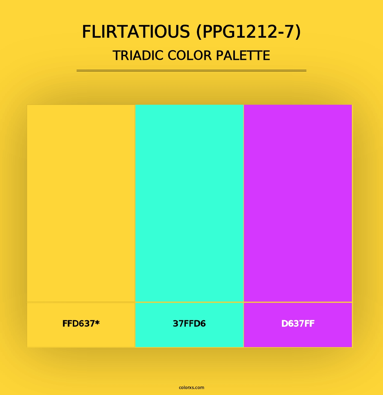 Flirtatious (PPG1212-7) - Triadic Color Palette