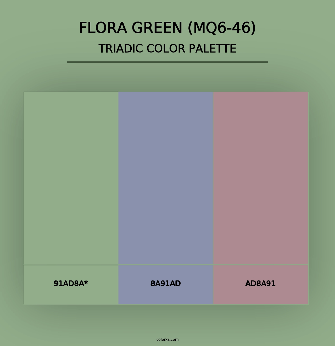 Flora Green (MQ6-46) - Triadic Color Palette