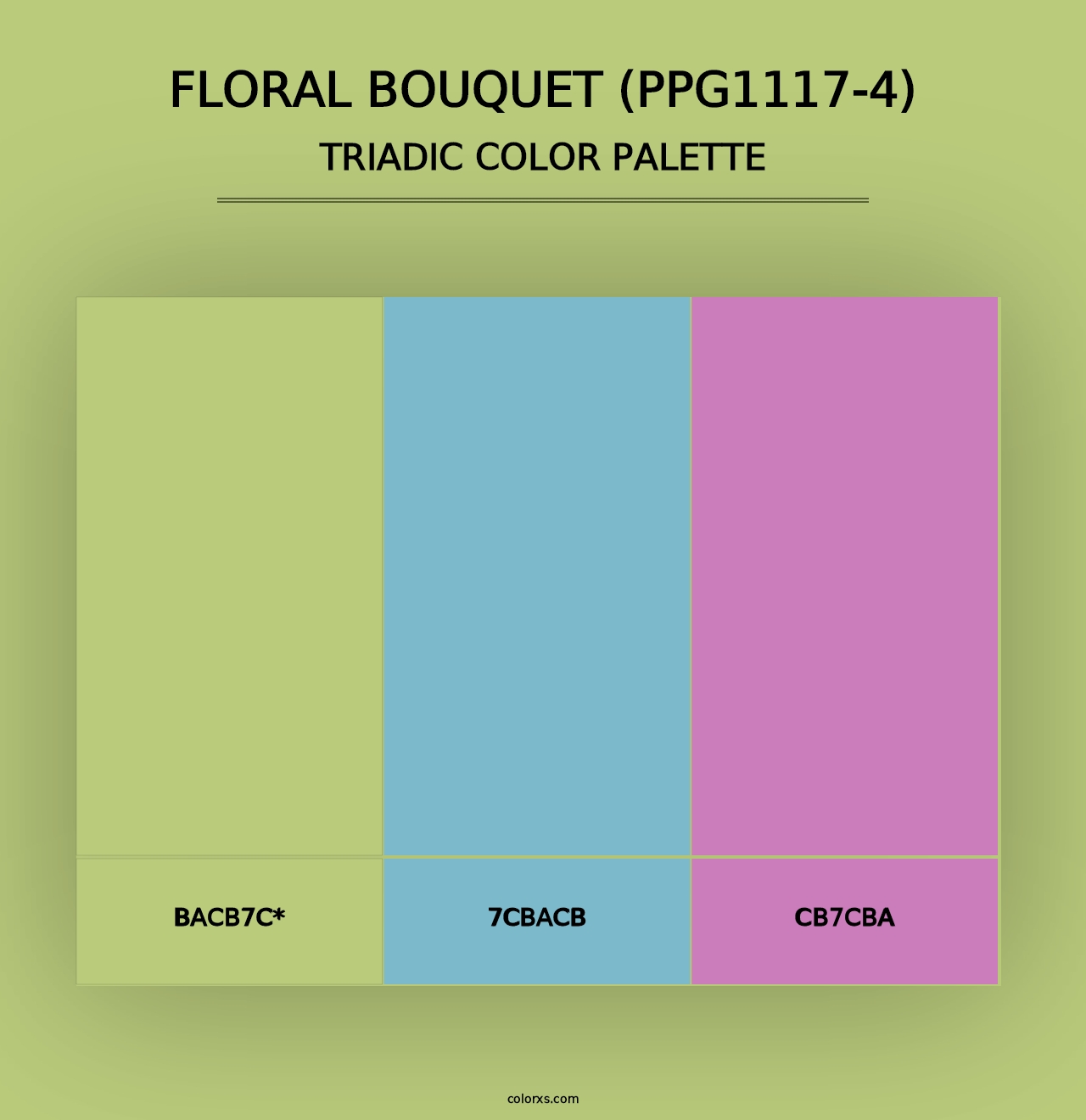 Floral Bouquet (PPG1117-4) - Triadic Color Palette