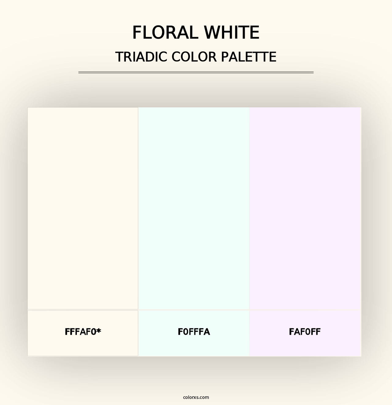 Floral White - Triadic Color Palette