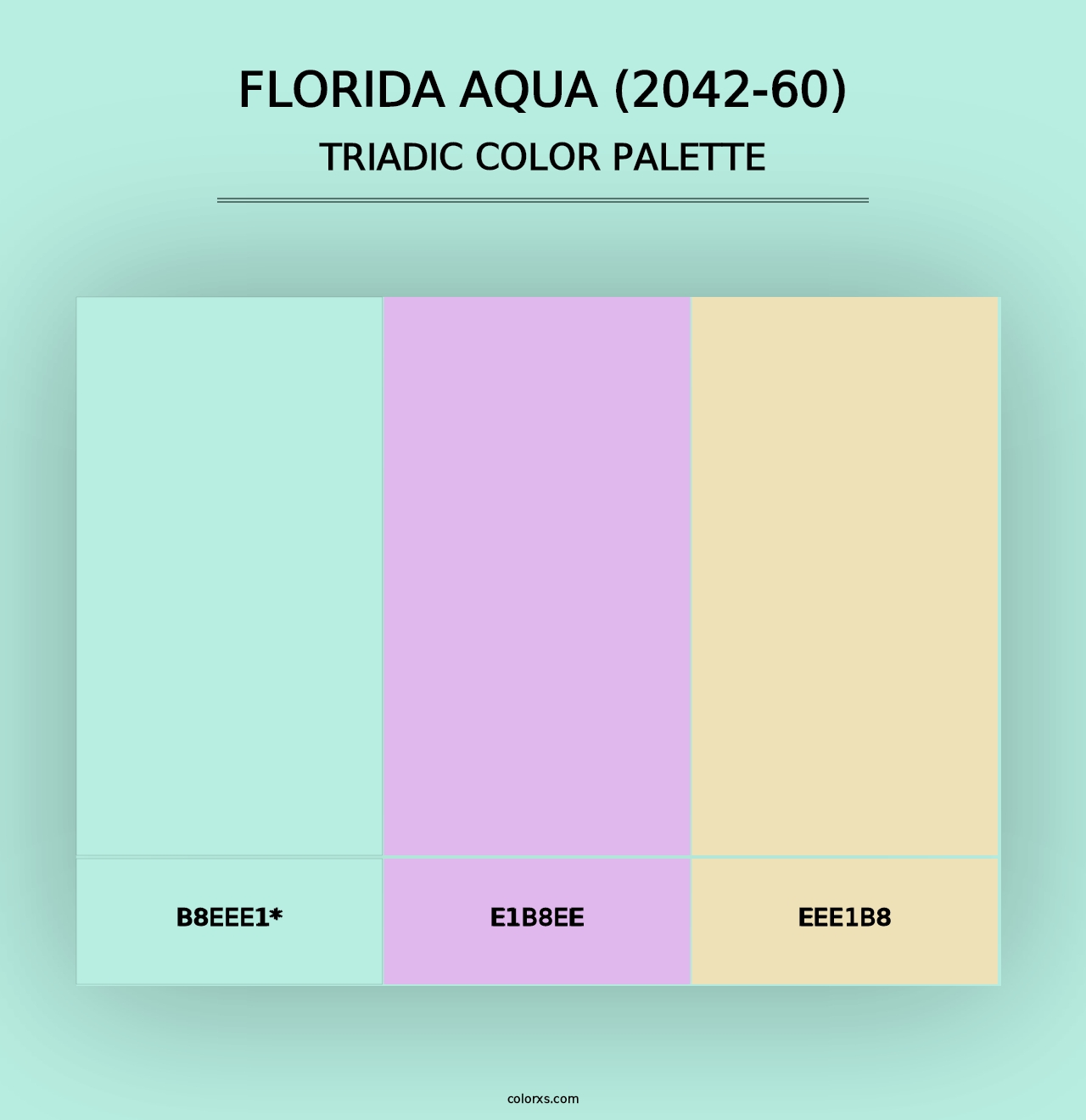 Florida Aqua (2042-60) - Triadic Color Palette