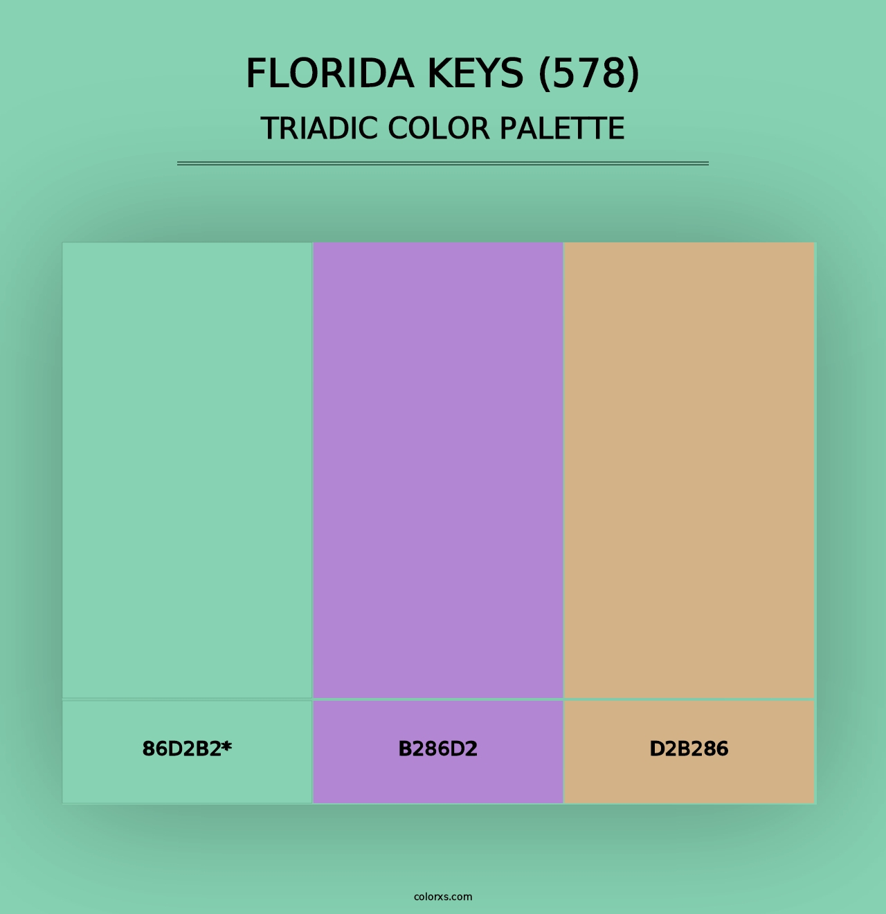 Florida Keys (578) - Triadic Color Palette