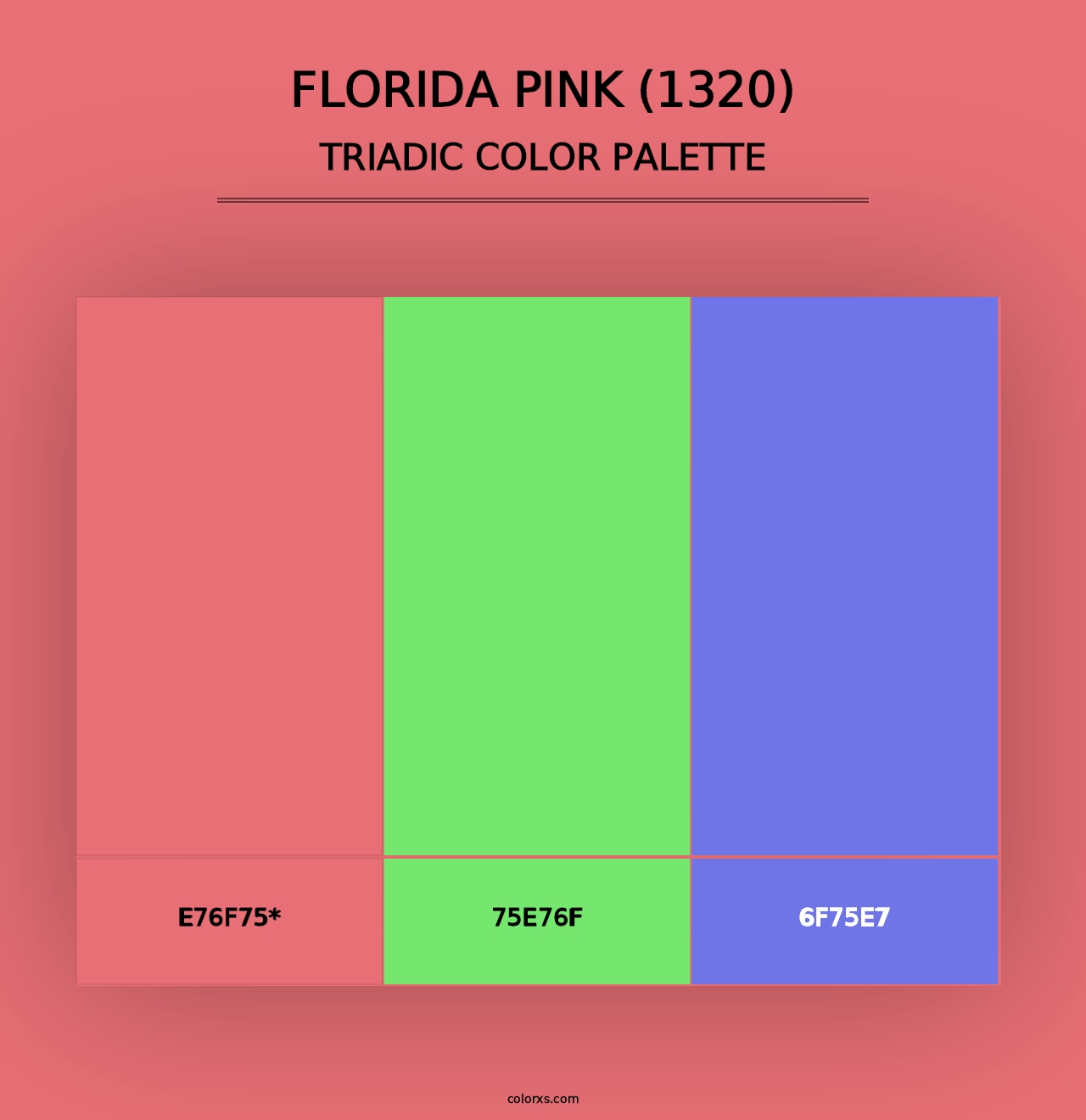 Florida Pink (1320) - Triadic Color Palette