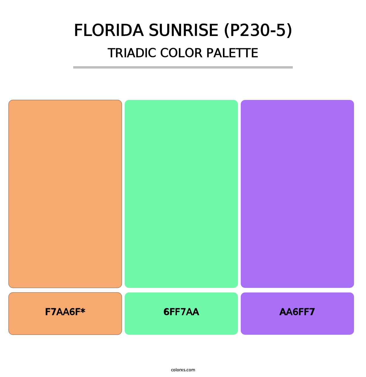Florida Sunrise (P230-5) - Triadic Color Palette