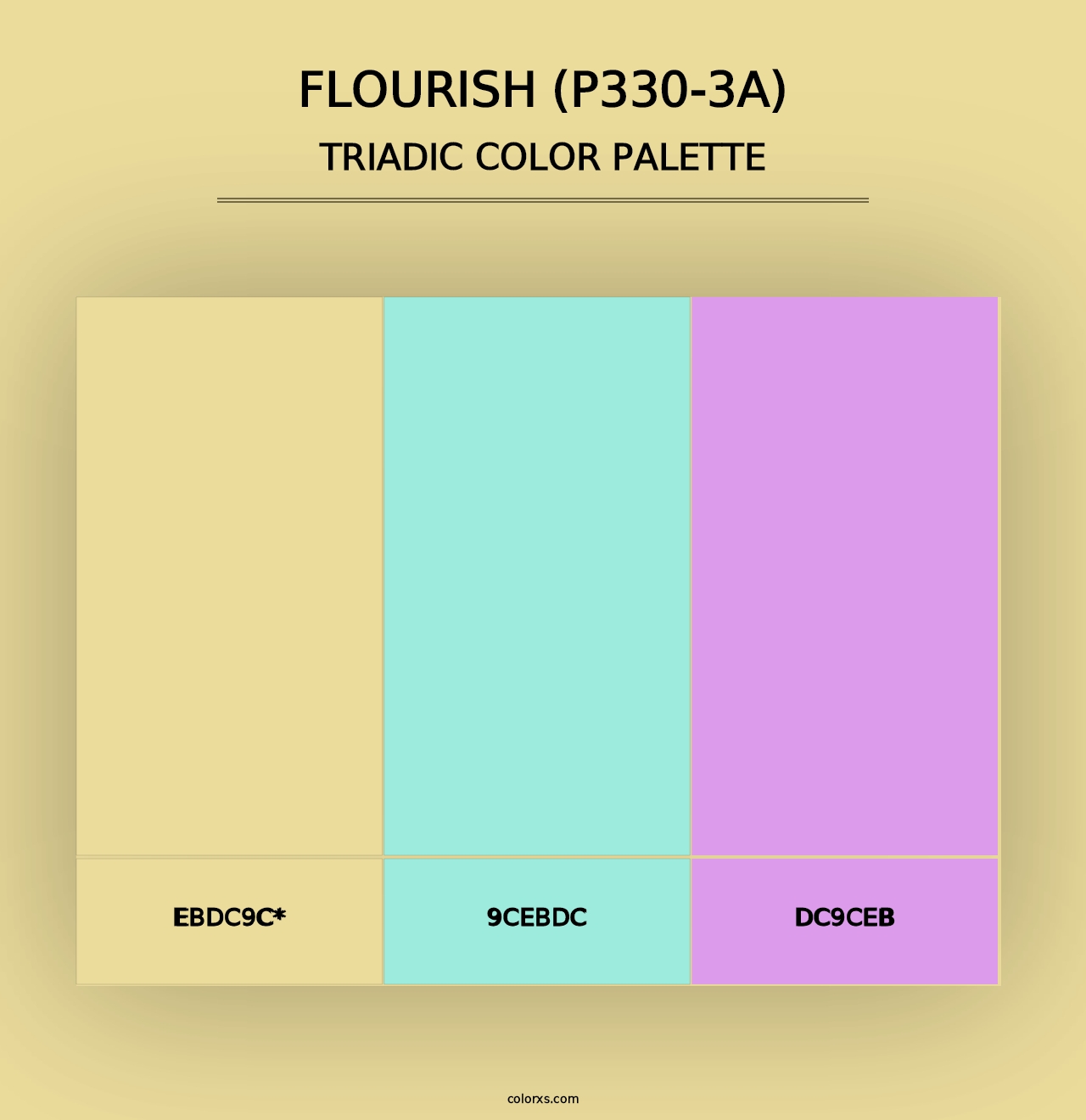 Flourish (P330-3A) - Triadic Color Palette