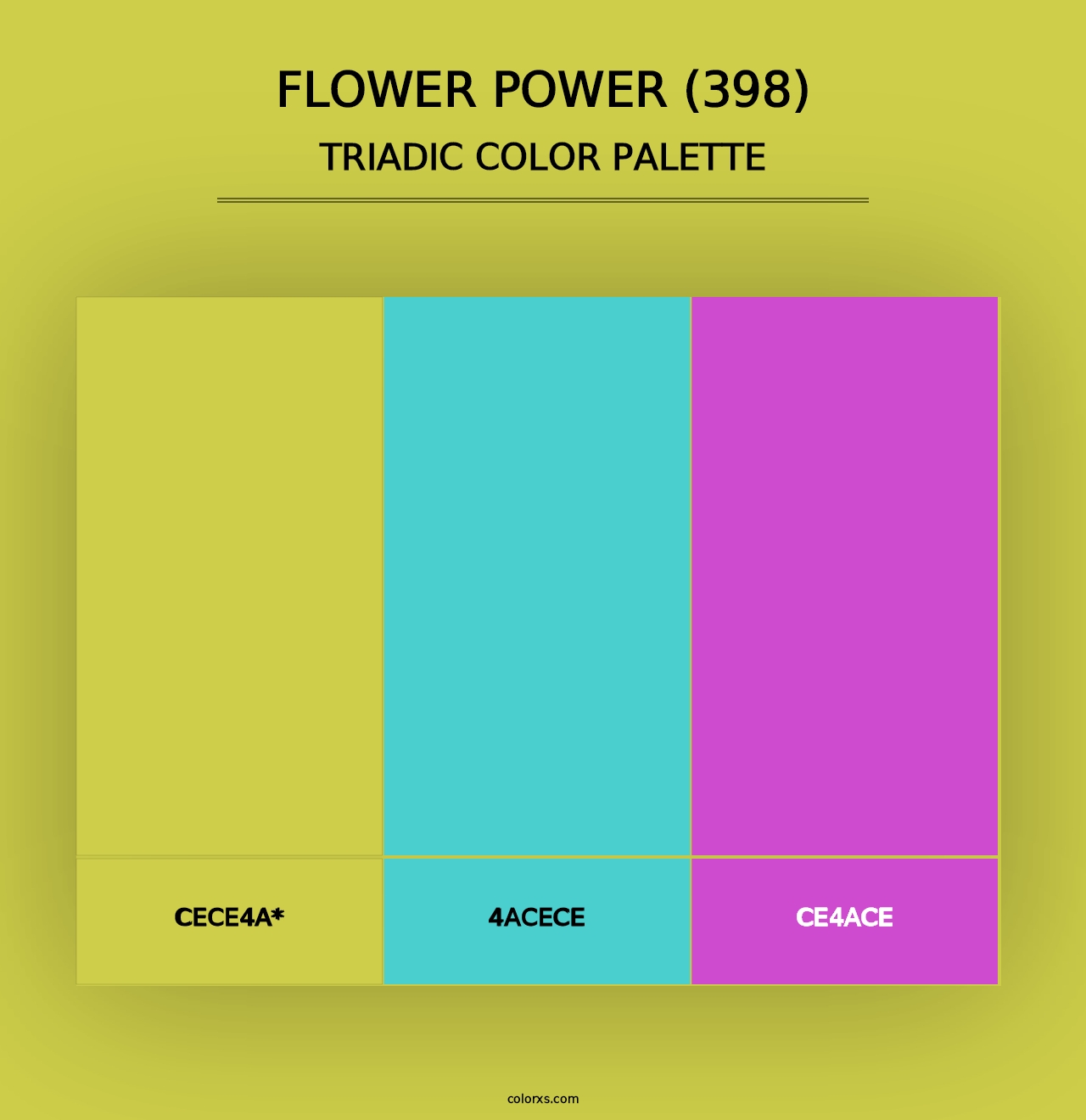 Flower Power (398) - Triadic Color Palette