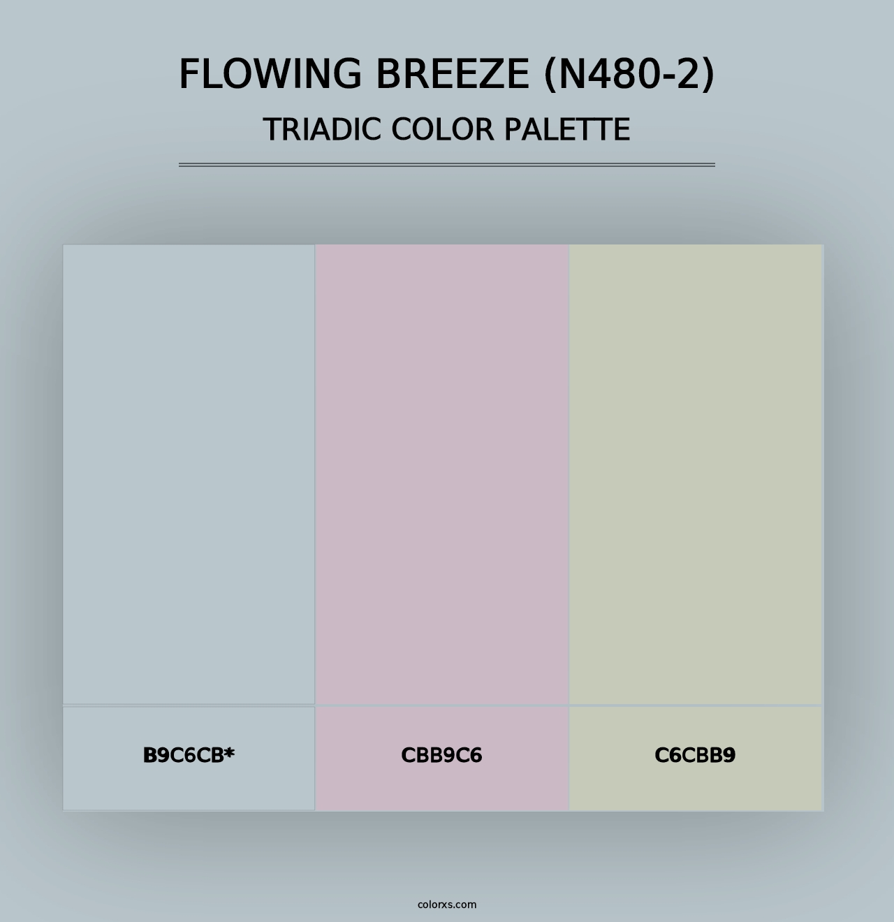 Flowing Breeze (N480-2) - Triadic Color Palette