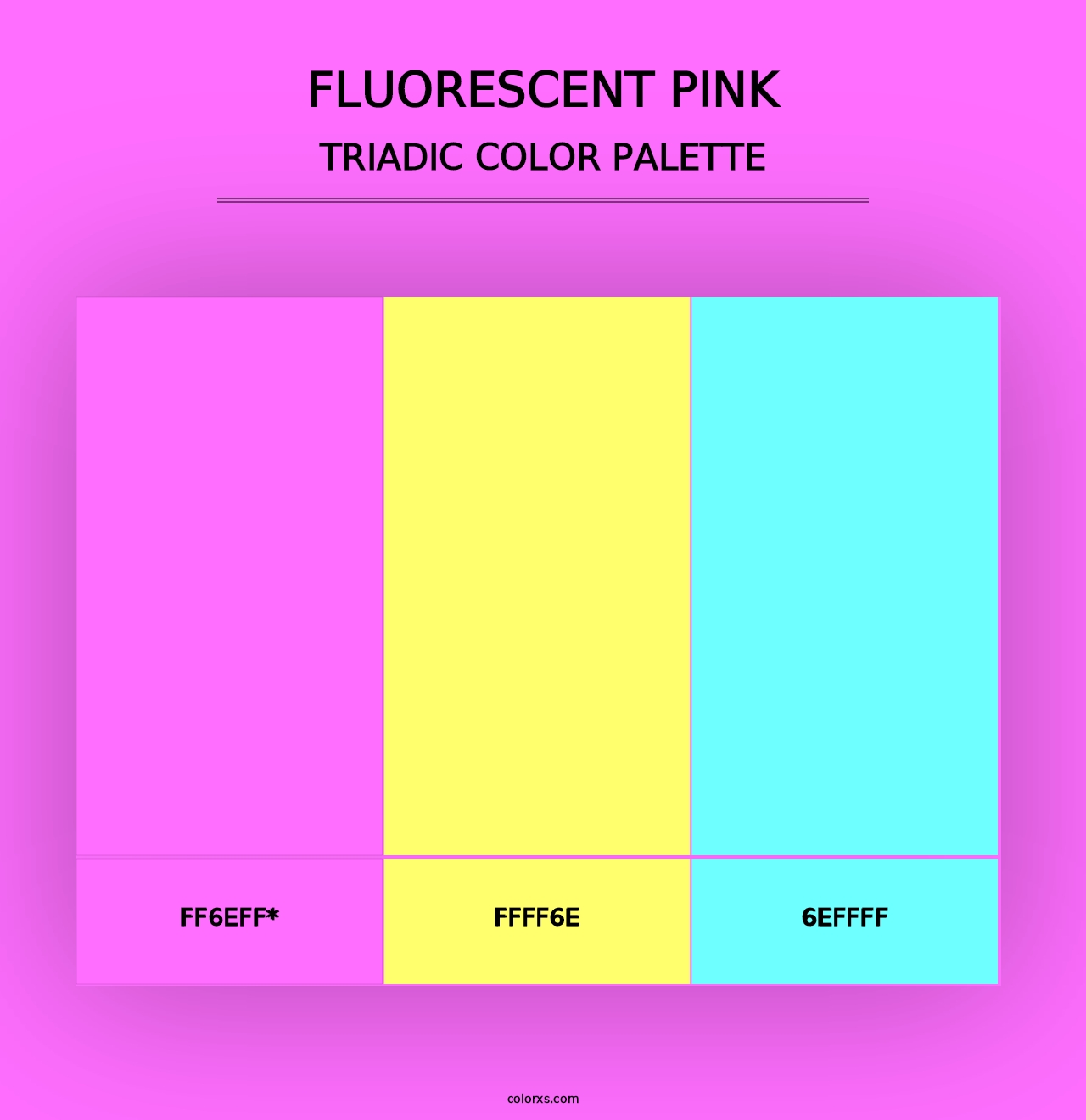 Fluorescent Pink - Triadic Color Palette