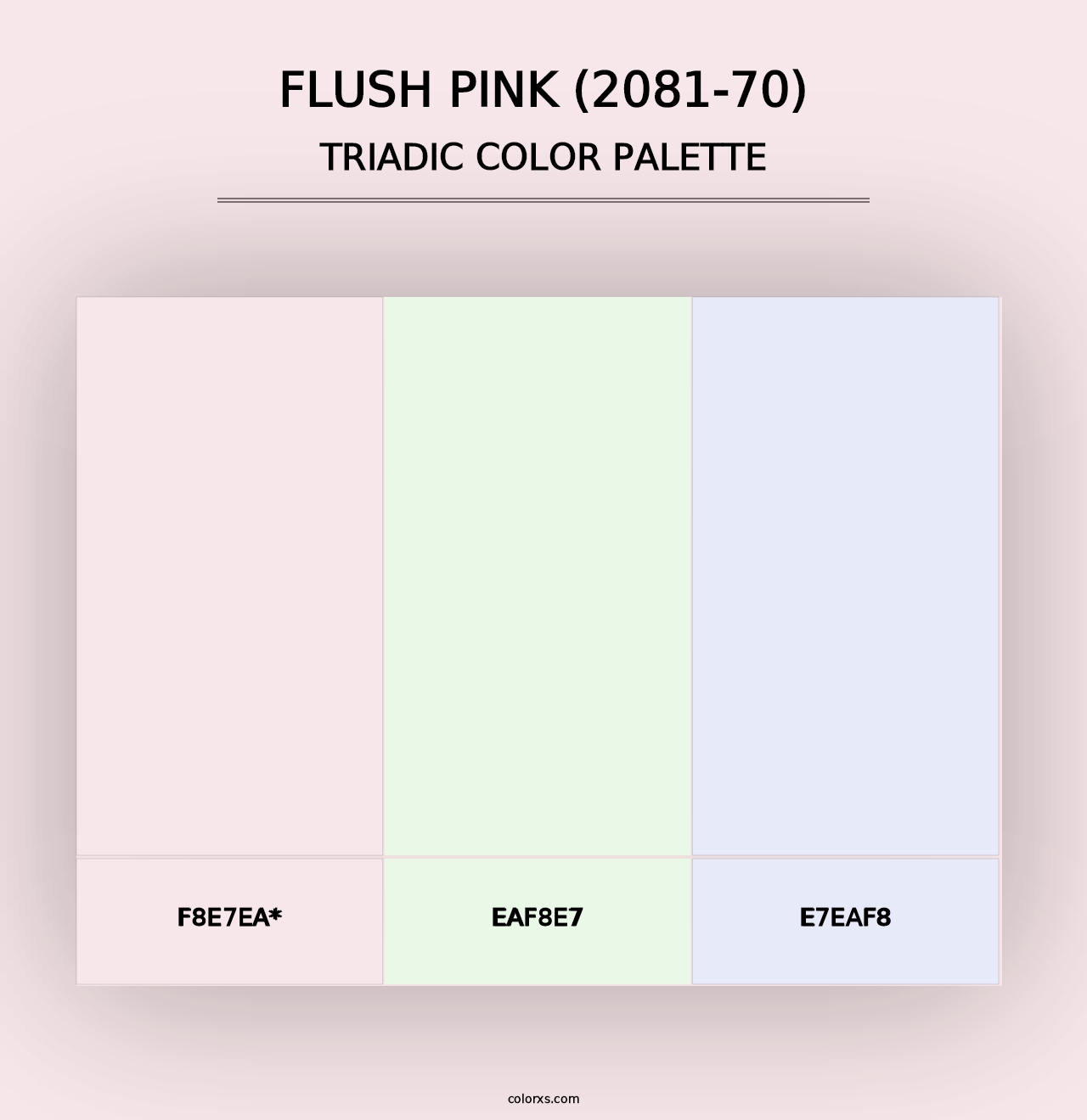 Flush Pink (2081-70) - Triadic Color Palette